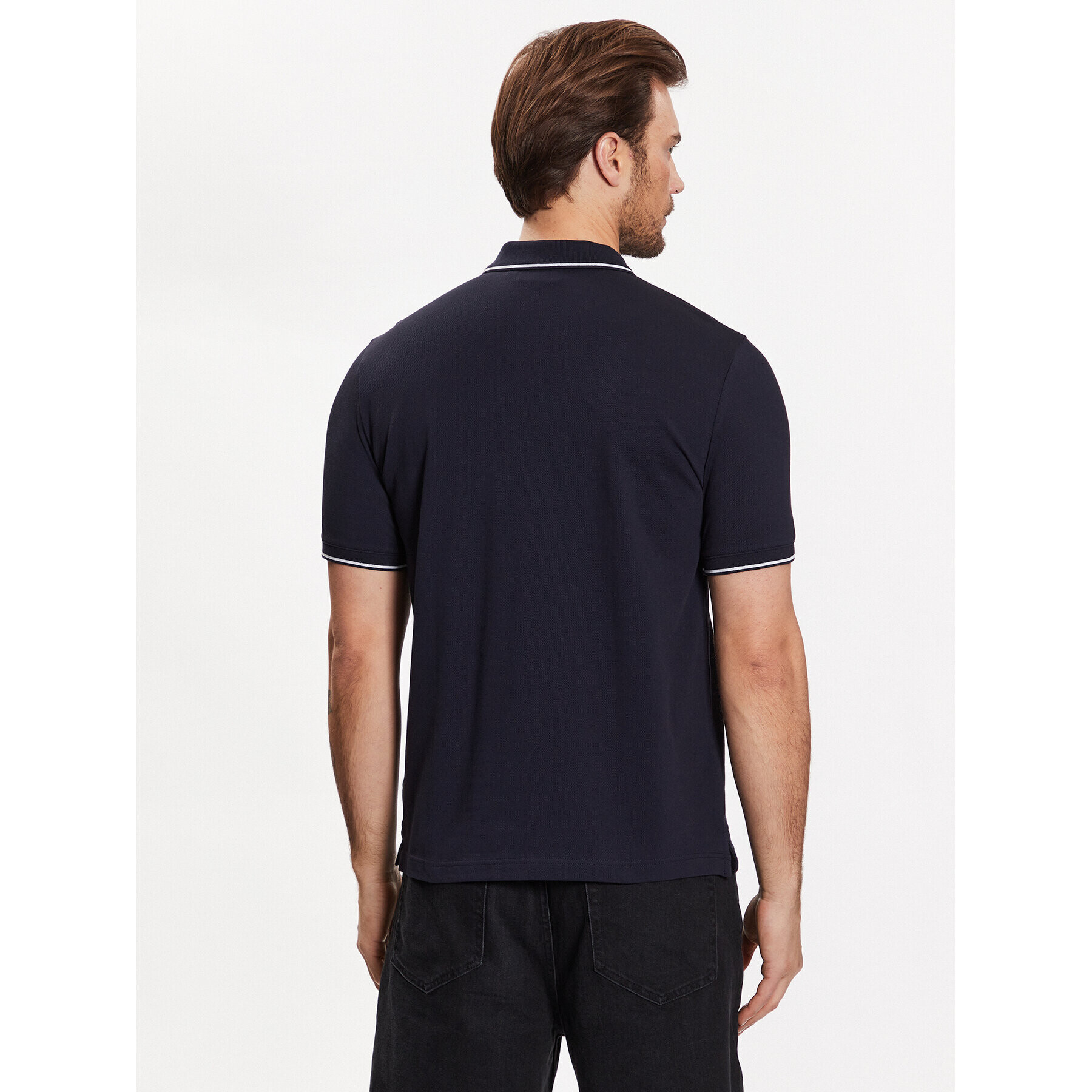 Calvin Klein Tricou polo K10K110596 Bleumarin Slim Fit - Pled.ro