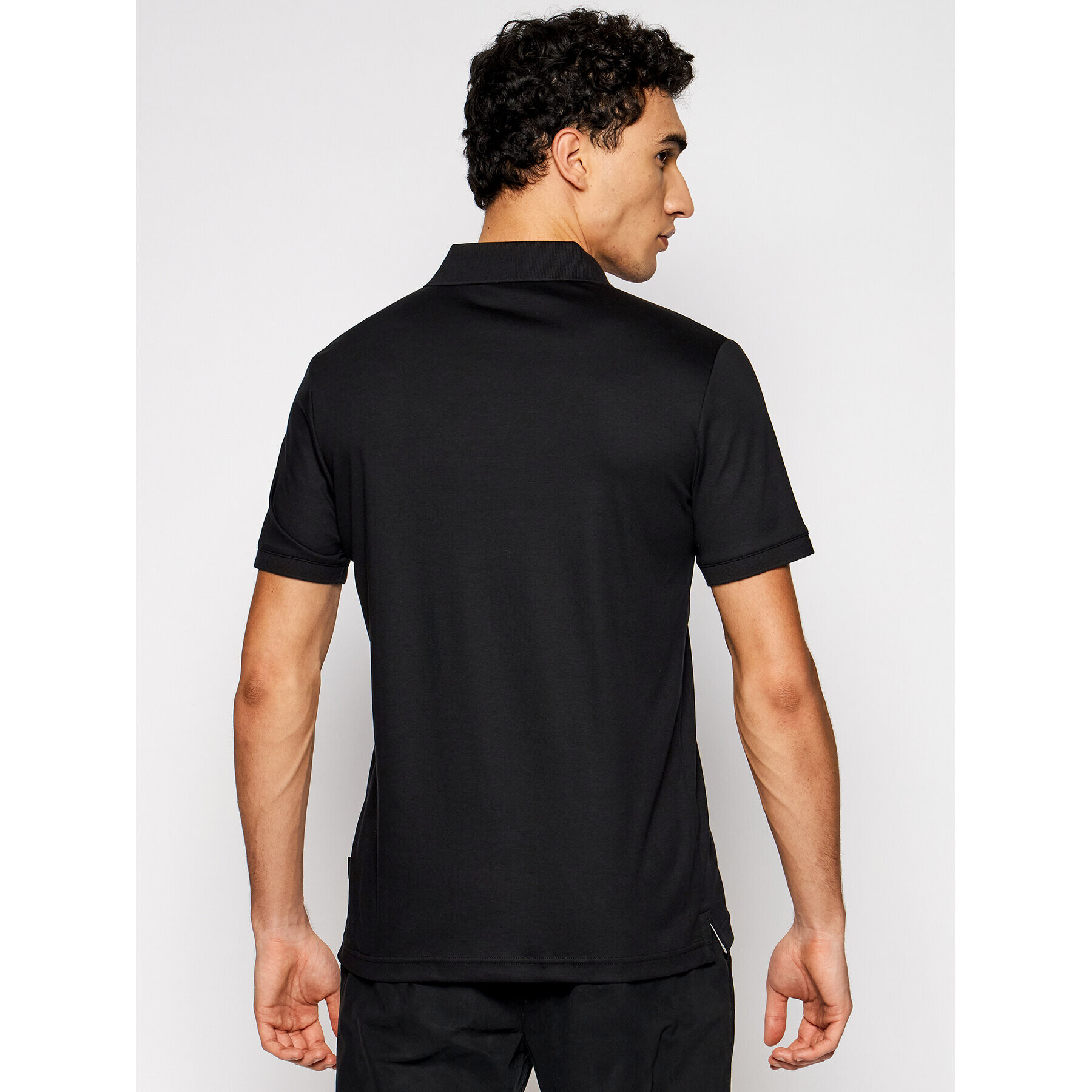 Calvin Klein Tricou polo Liquid Touch K10K107090 Negru Slim Fit - Pled.ro