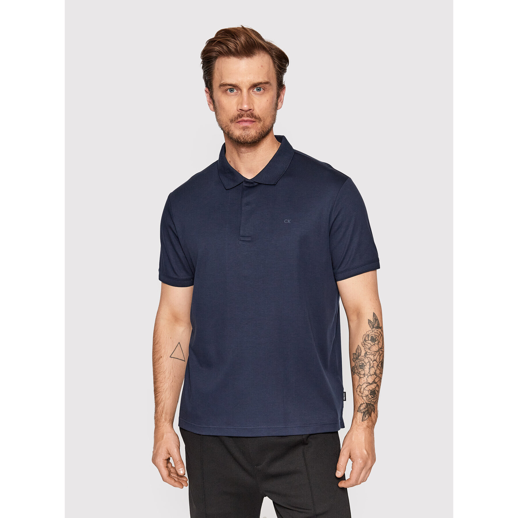 Calvin Klein Tricou polo Liquid Touch K10K108722 Bleumarin Comfort Fit - Pled.ro