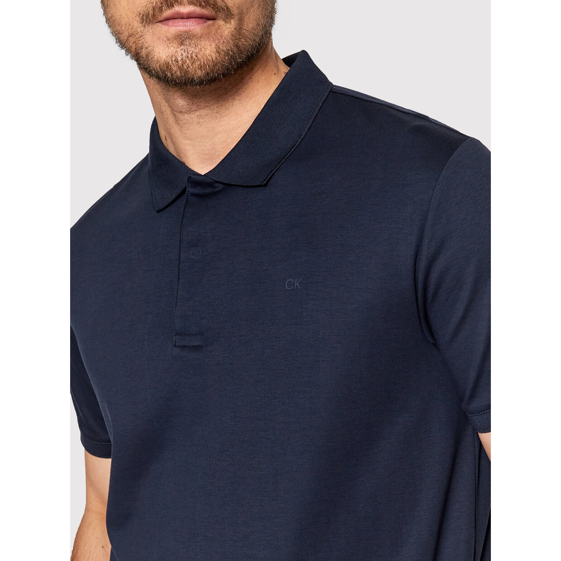 Calvin Klein Tricou polo Liquid Touch K10K108722 Bleumarin Comfort Fit - Pled.ro