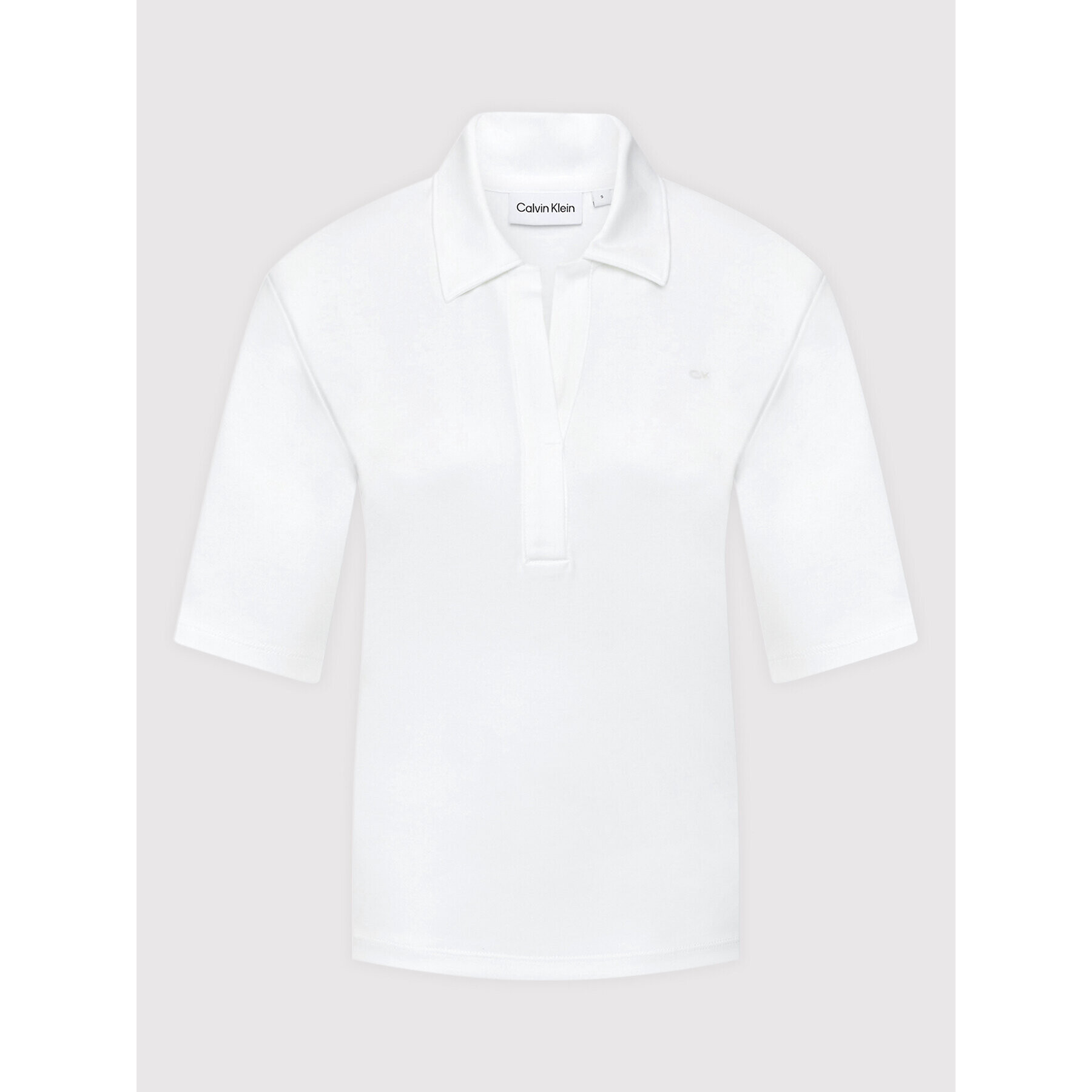 Calvin Klein Tricou polo Liquid Touch K20K203626 Alb Relaxed Fit - Pled.ro