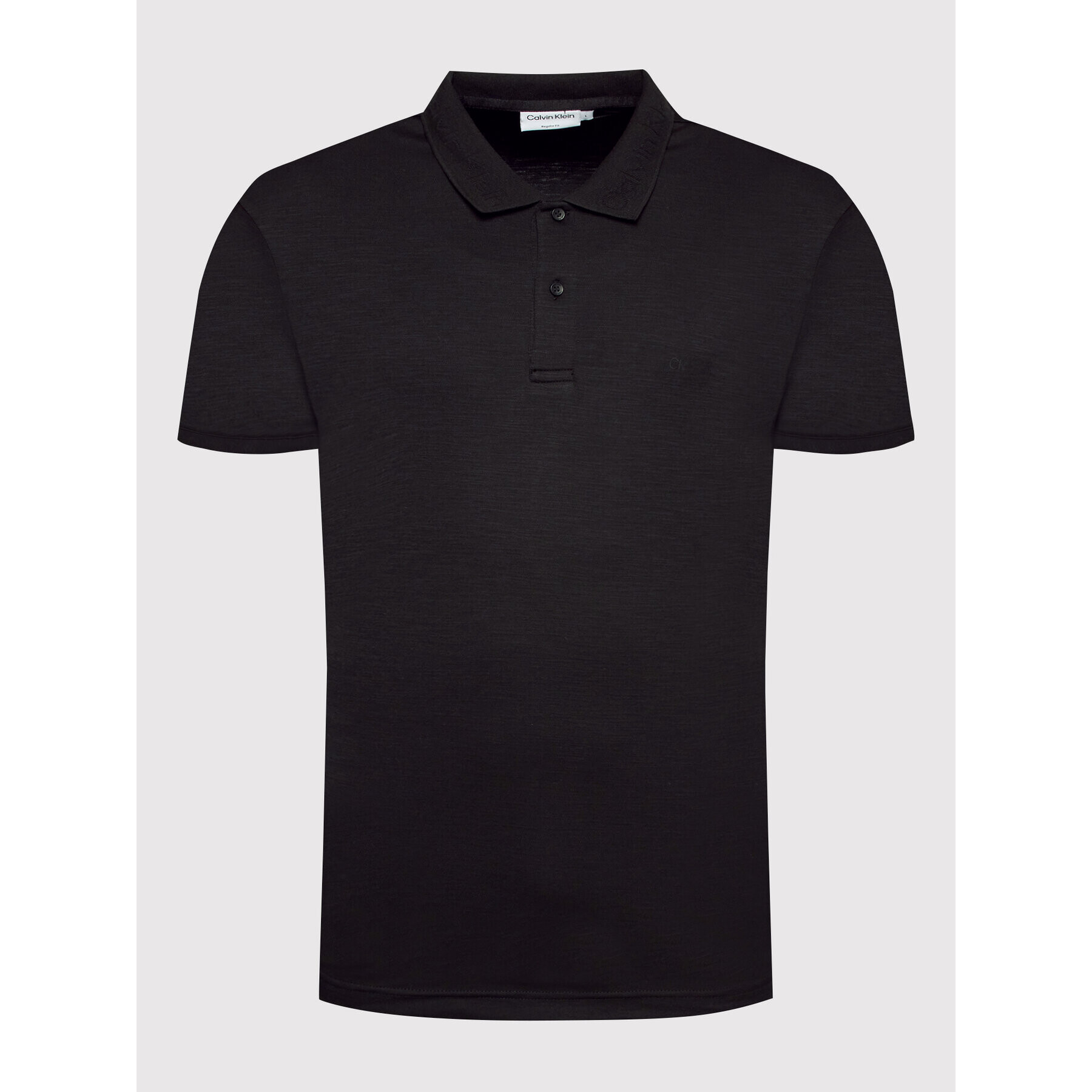 Calvin Klein Tricou polo Supima K10K108724 Negru Regular Fit - Pled.ro