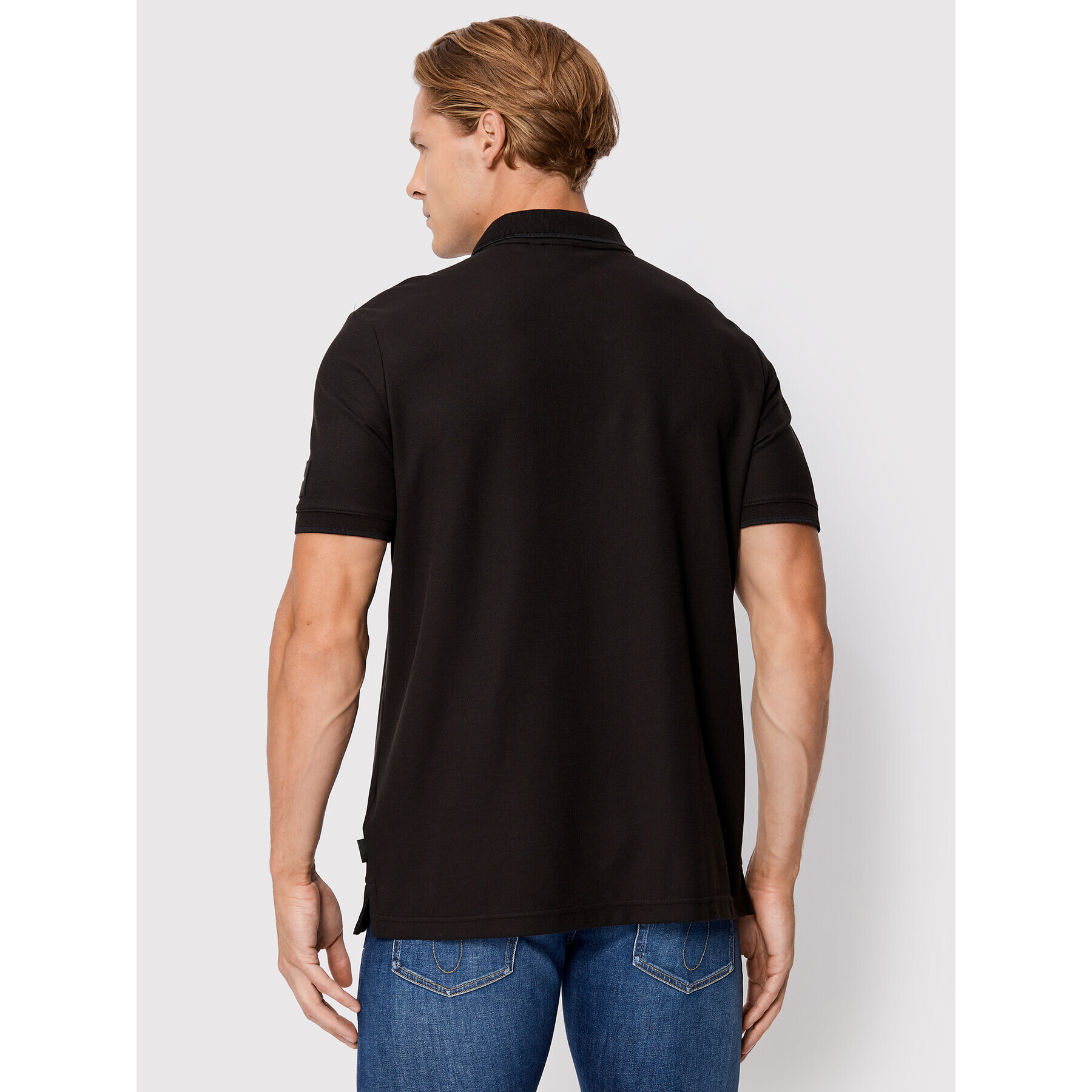 Calvin Klein Tricou polo Tech K10K108729 Negru Regular Fit - Pled.ro