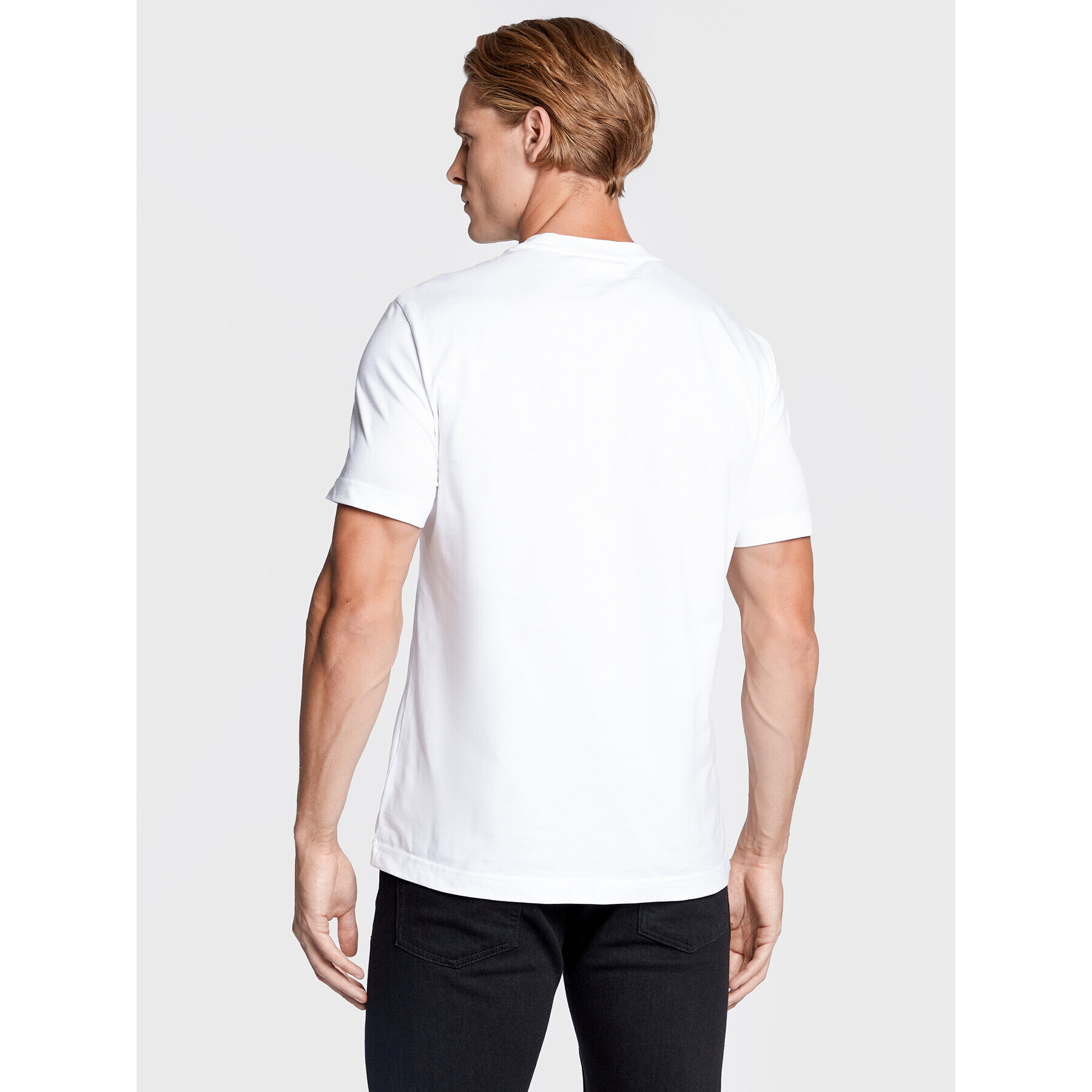 Calvin Klein Tricou Shadow Chest K10K110111 Alb Regular Fit - Pled.ro