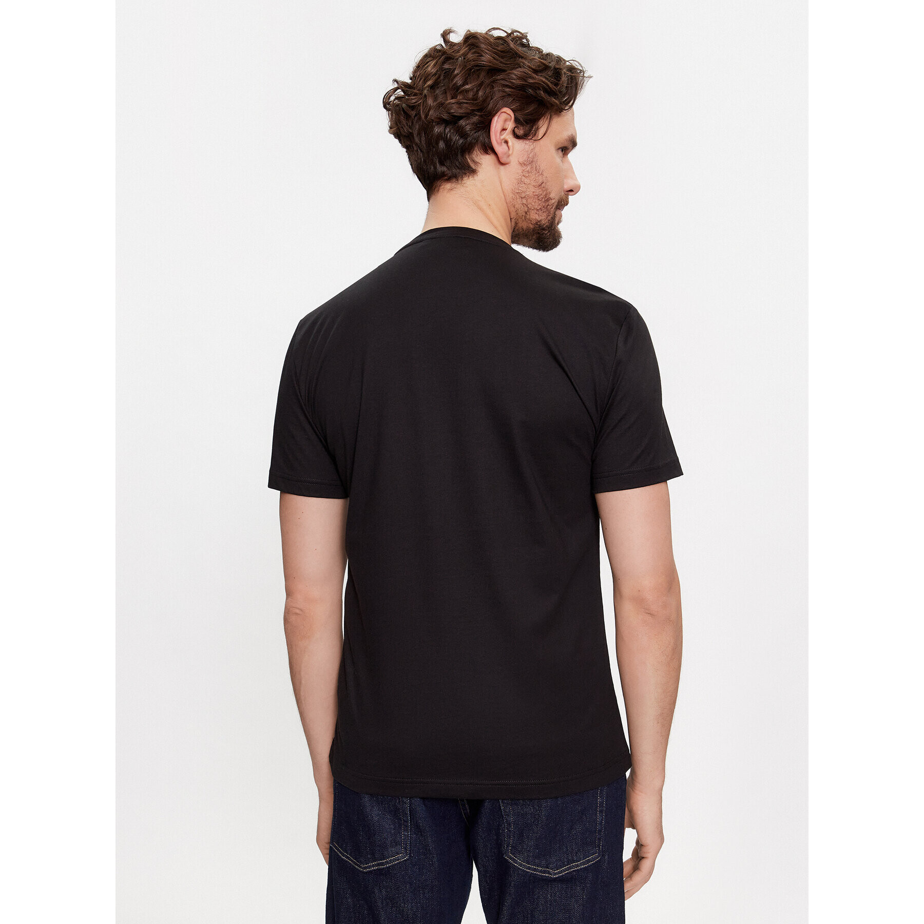 Calvin Klein Tricou Smooth Cotton T-Shirt K10K112229 Negru Regular Fit - Pled.ro