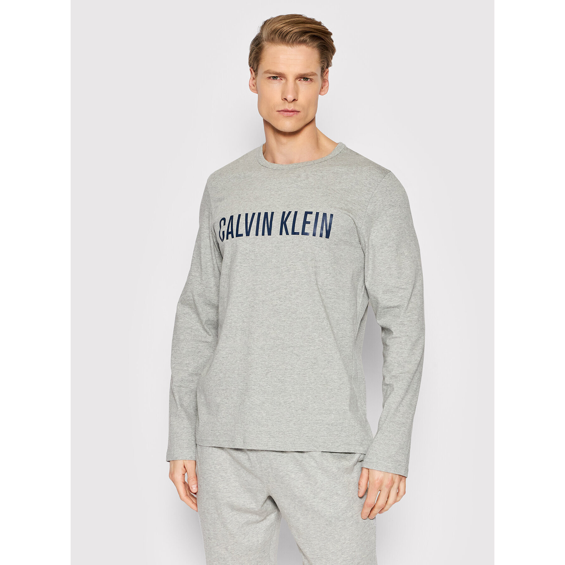 Calvin Klein Underwear Cămașă pijama 000NM1958E Gri Regular Fit - Pled.ro