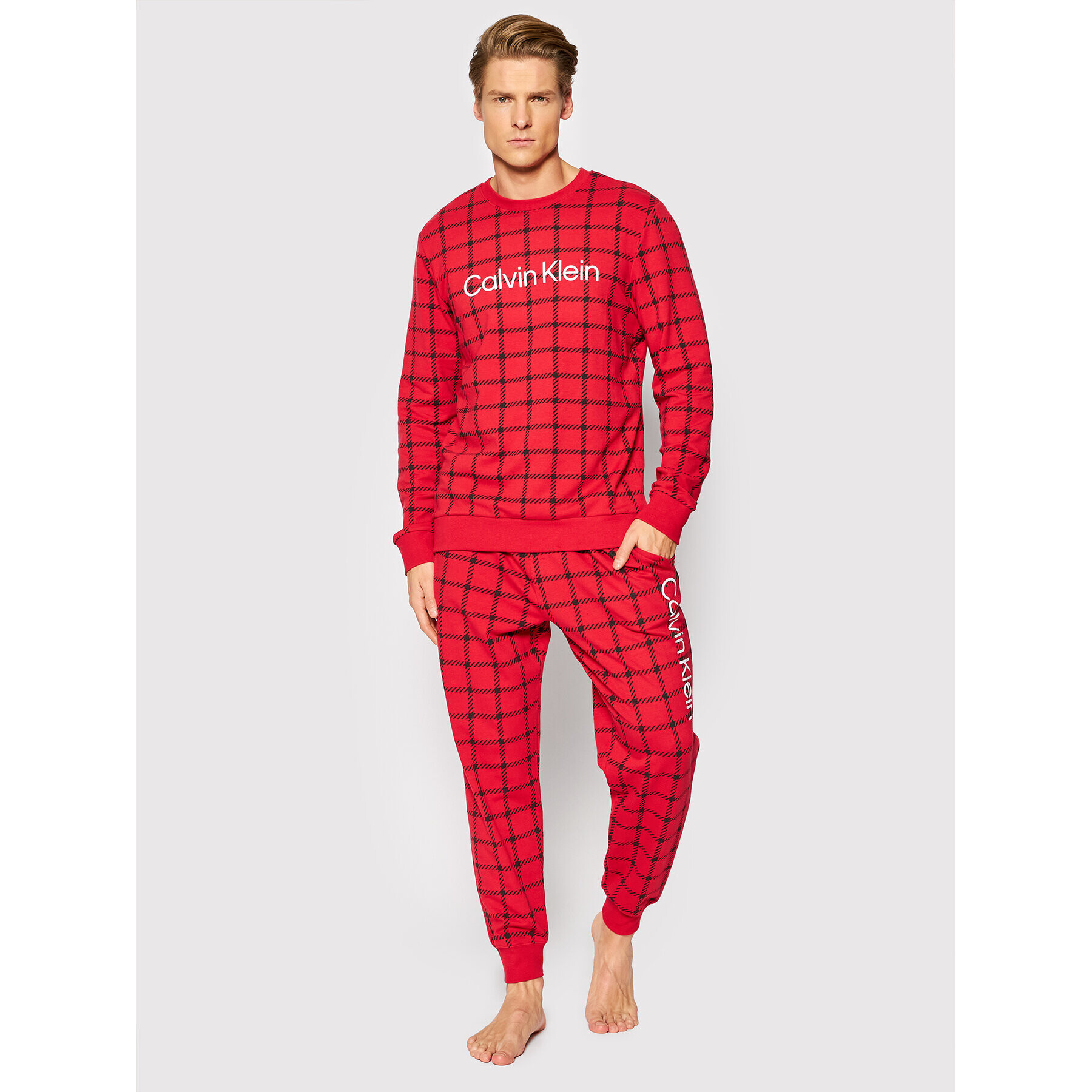 Calvin Klein Underwear Cămașă pijama 000NM2222E Roșu Regular Fit - Pled.ro