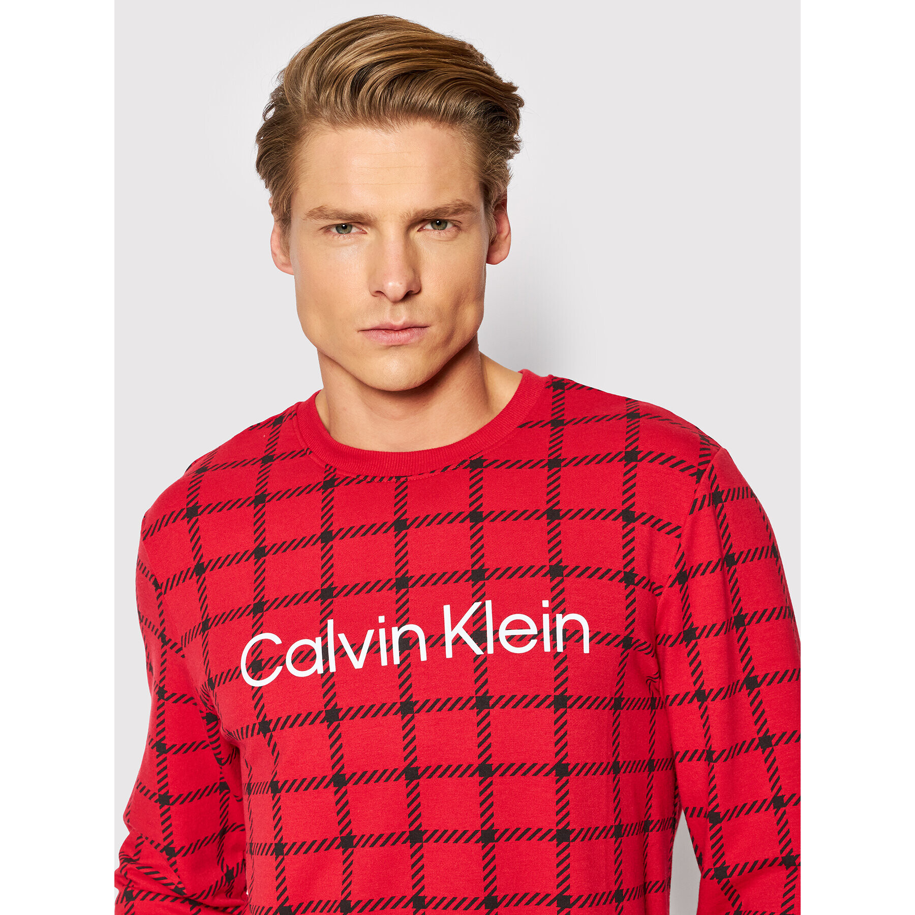 Calvin Klein Underwear Cămașă pijama 000NM2222E Roșu Regular Fit - Pled.ro