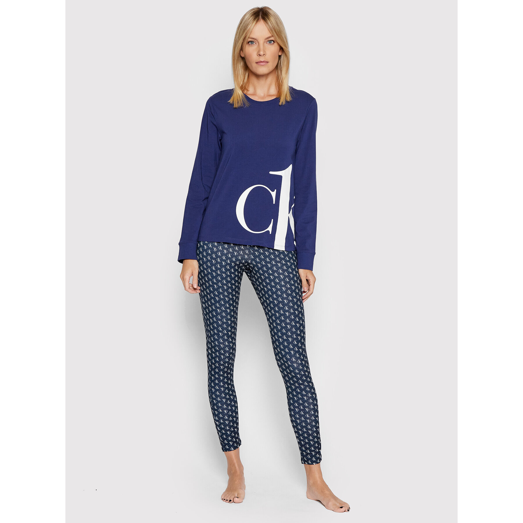 Calvin Klein Underwear Cămașă pijama 000QS6573E Bleumarin Regular Fit - Pled.ro