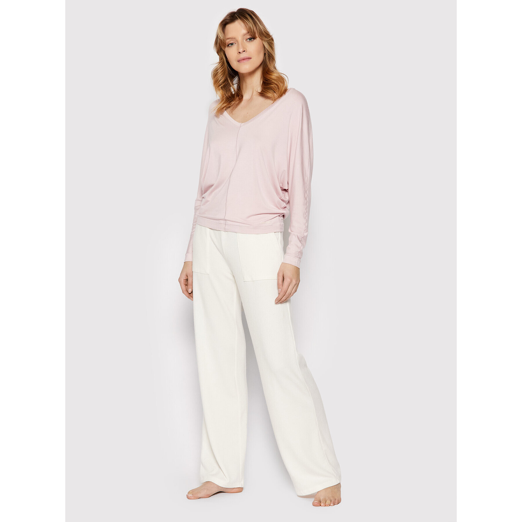 Calvin Klein Underwear Cămașă pijama 000QS6644E Roz Relaxed Fit - Pled.ro