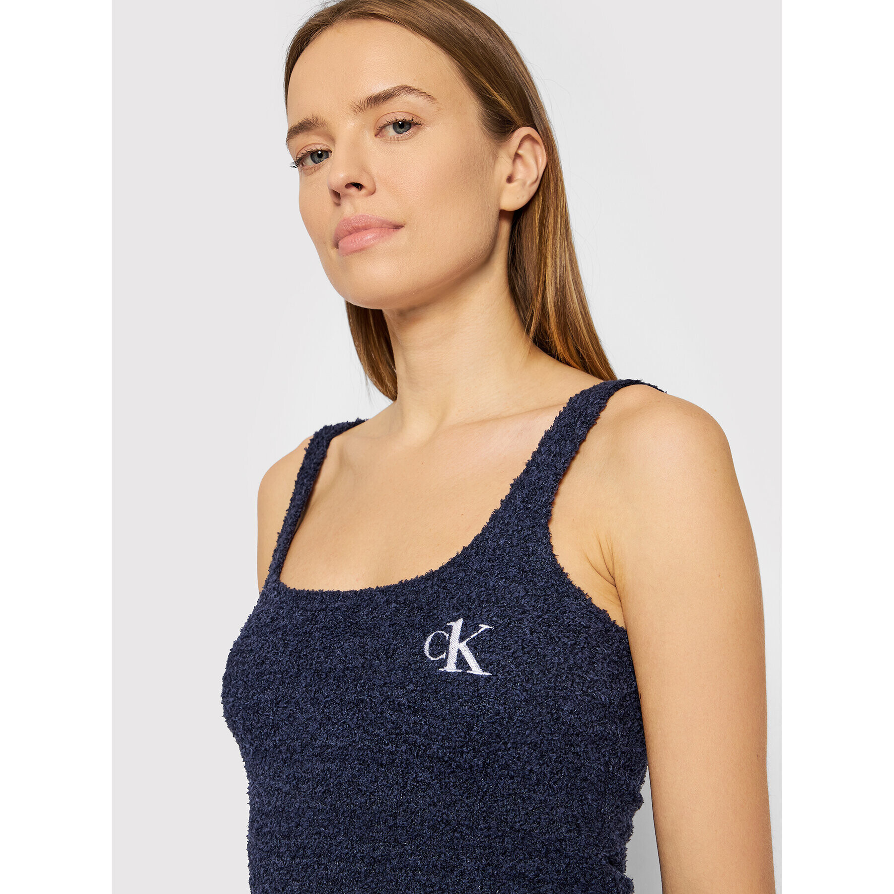 Calvin Klein Underwear Cămașă pijama 000QS6721E Bleumarin Regular Fit - Pled.ro