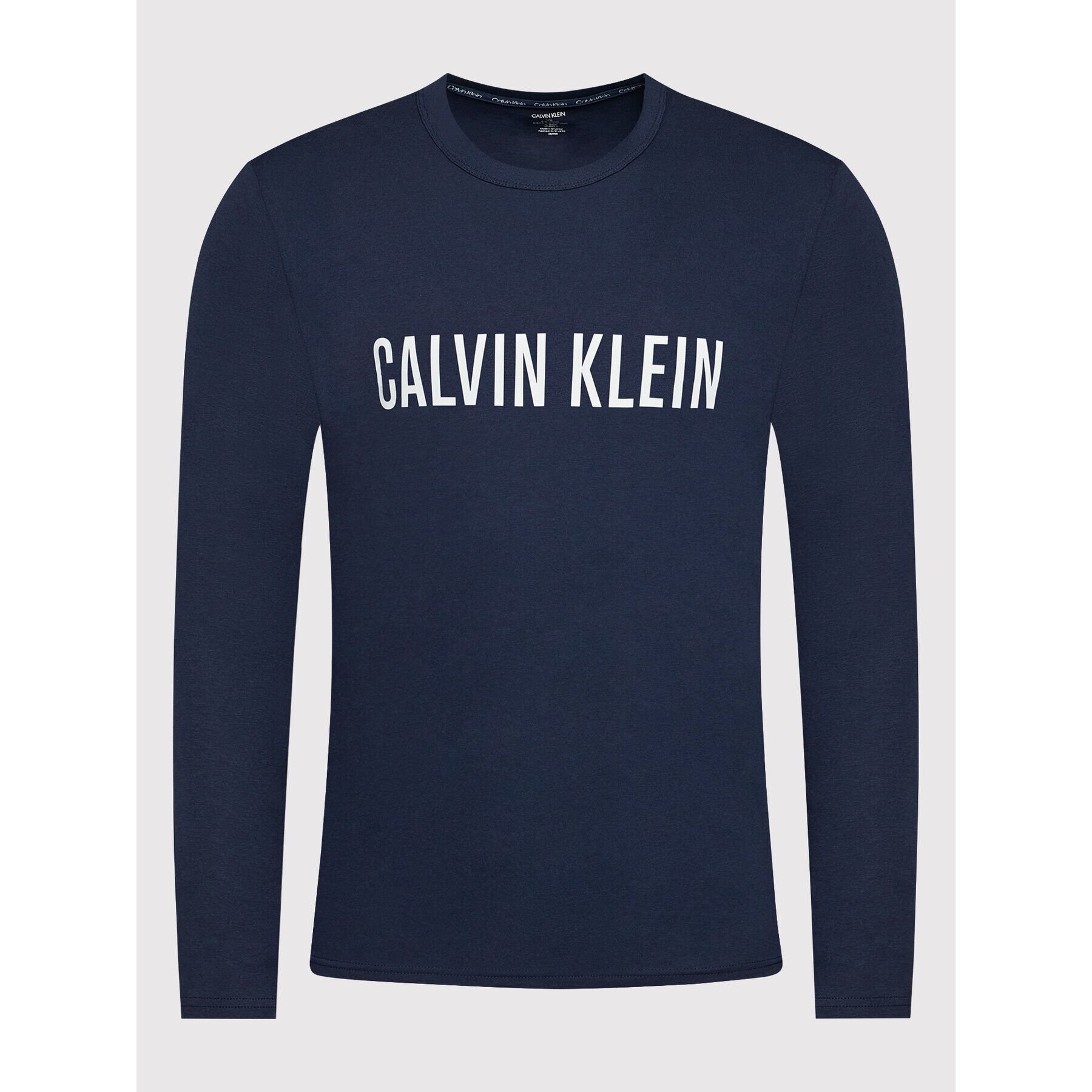 Calvin Klein Underwear Cămașă pijama Crew 000NM1958E Bleumarin Regular Fit - Pled.ro