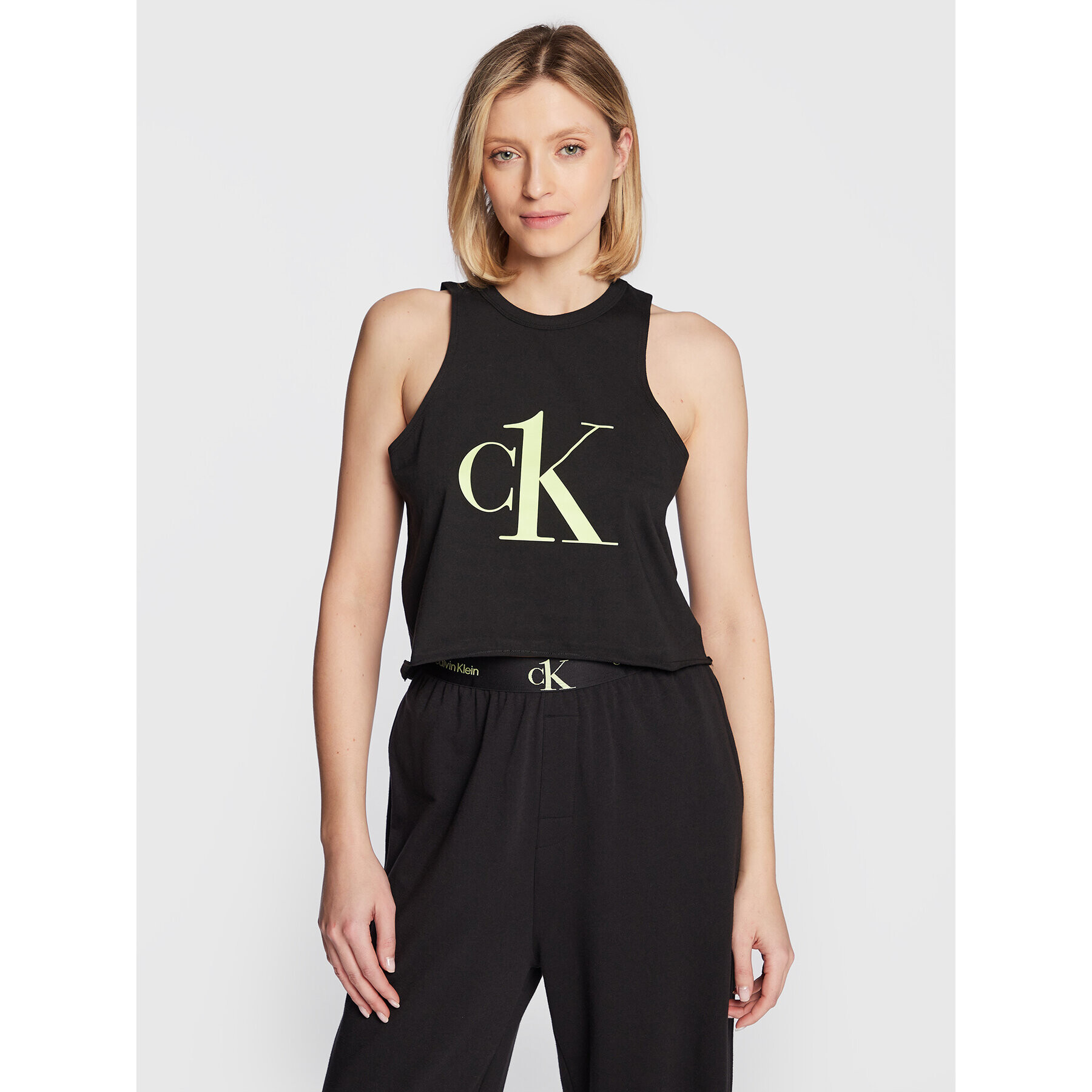 Calvin Klein Underwear Cămașă pijama 000QS6884E Negru Regular Fit - Pled.ro