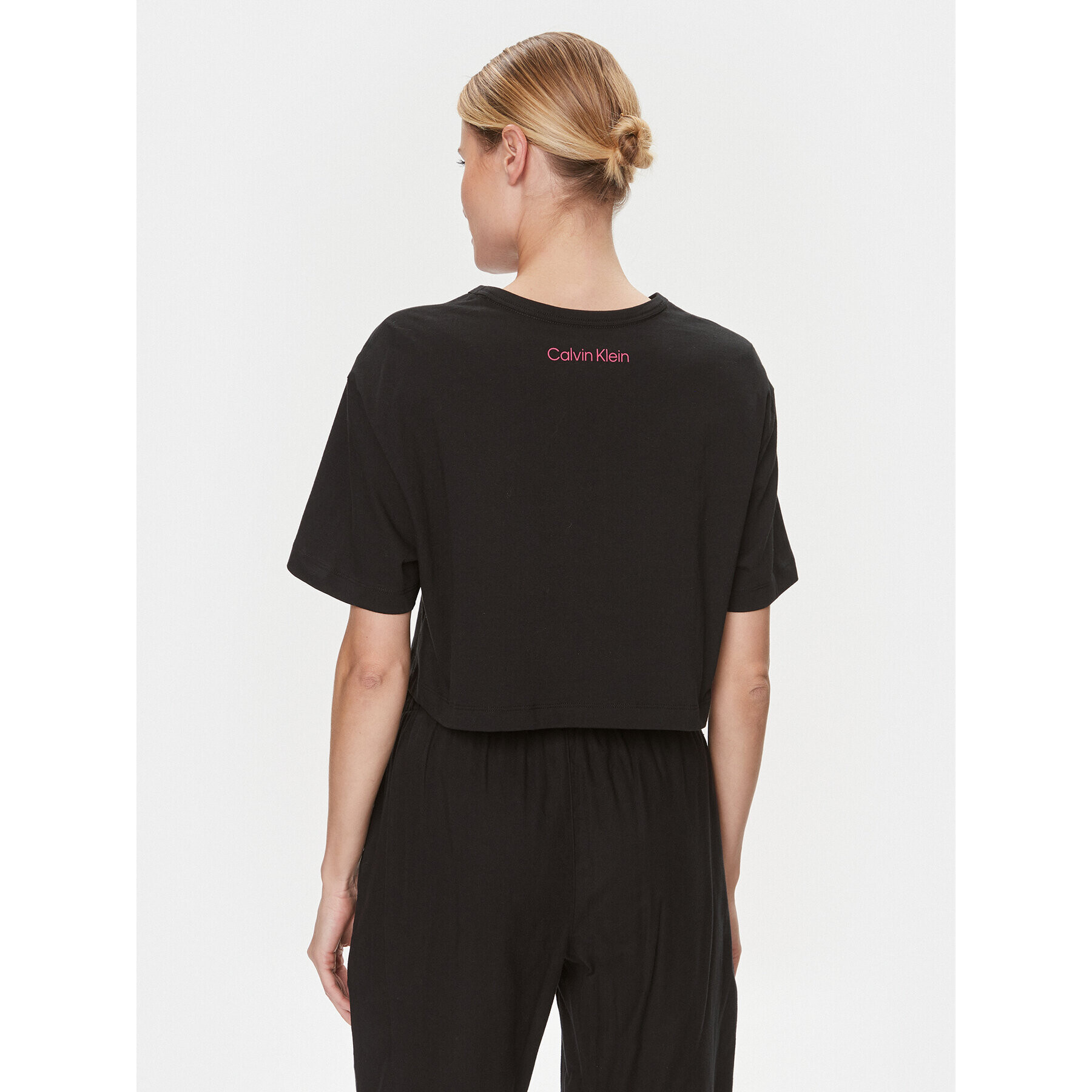 Calvin Klein Underwear Cămașă pijama 000QS6946E Negru Relaxed Fit - Pled.ro