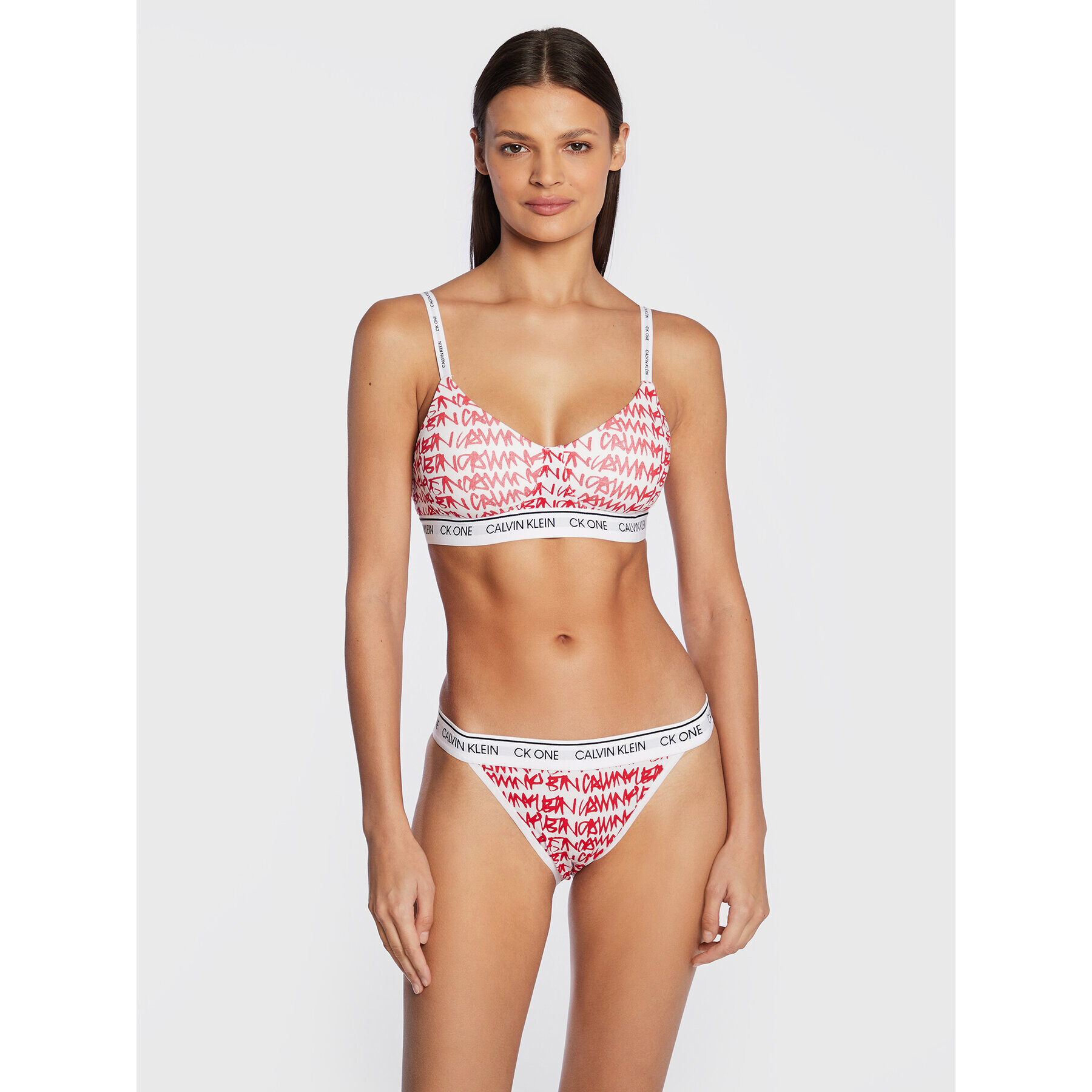 Calvin Klein Underwear Chilot brazilian 000QF5834E Alb - Pled.ro