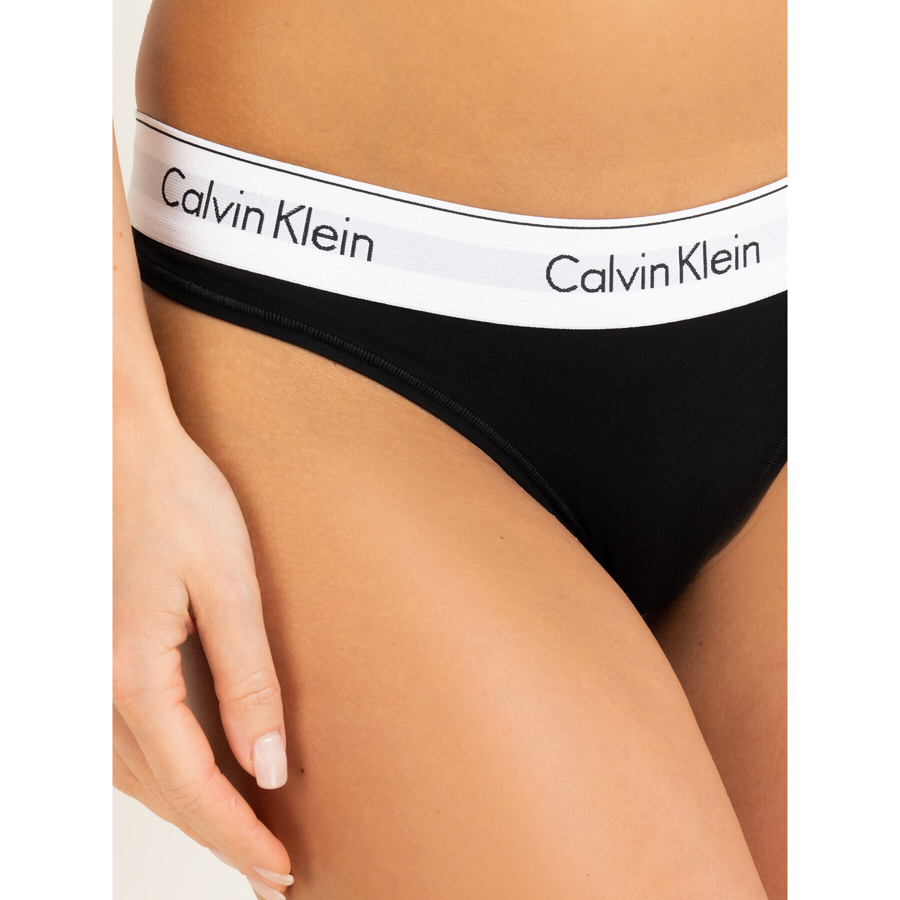 Calvin Klein Underwear Chilot tanga 0000F3786E Negru - Pled.ro