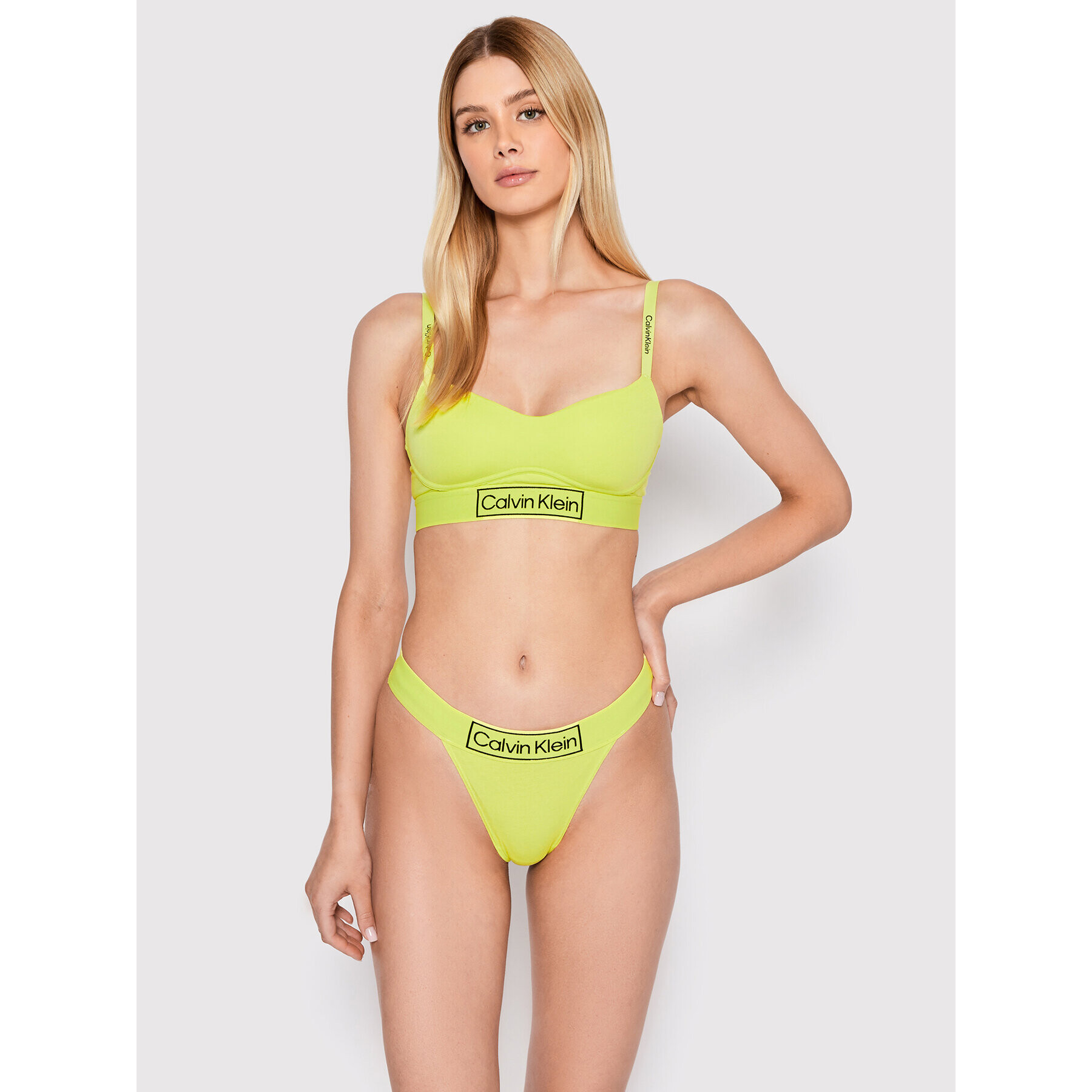 Calvin Klein Underwear Chilot tanga 000QF6776E Verde - Pled.ro