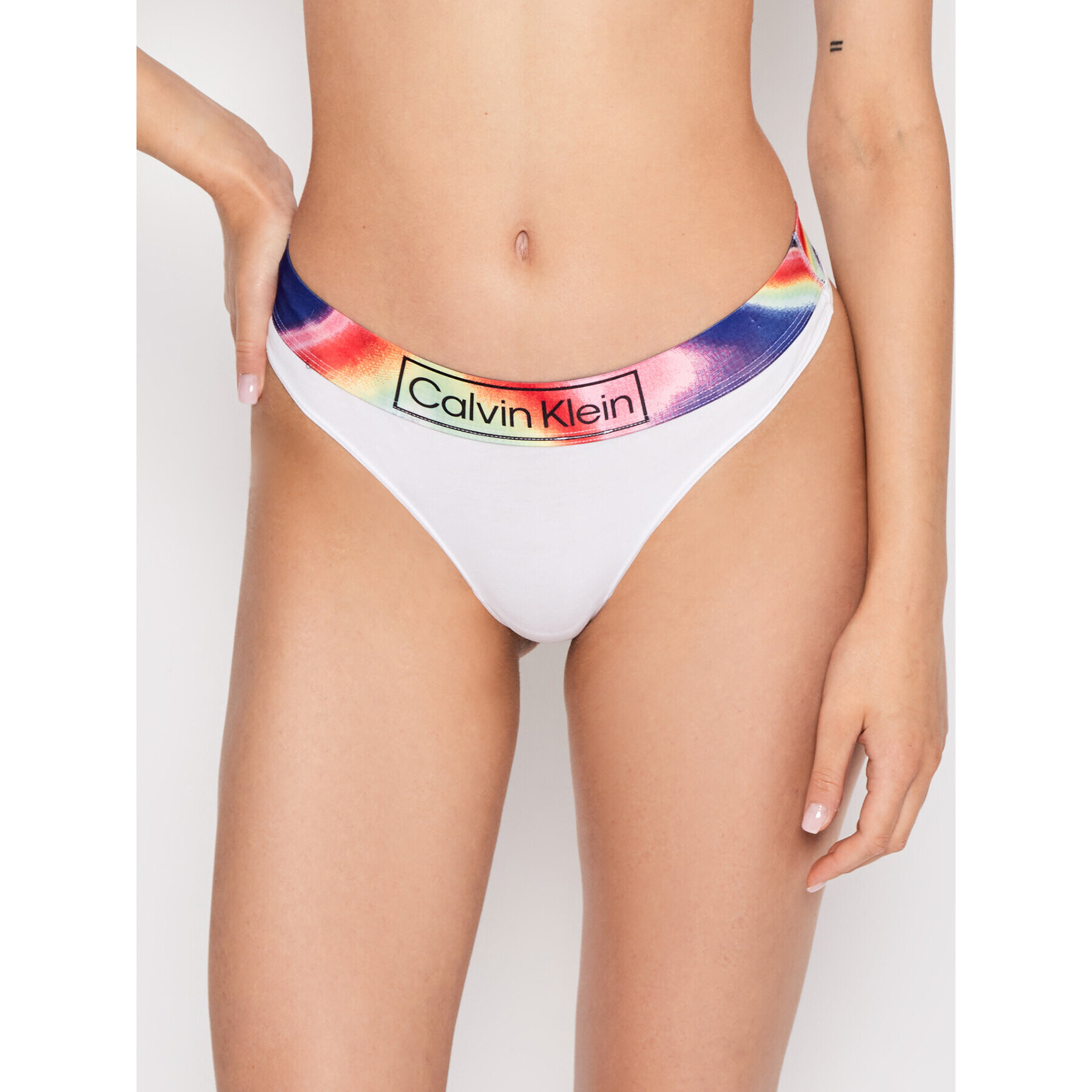 Calvin Klein Underwear Chilot tanga 000QF6857E Alb - Pled.ro