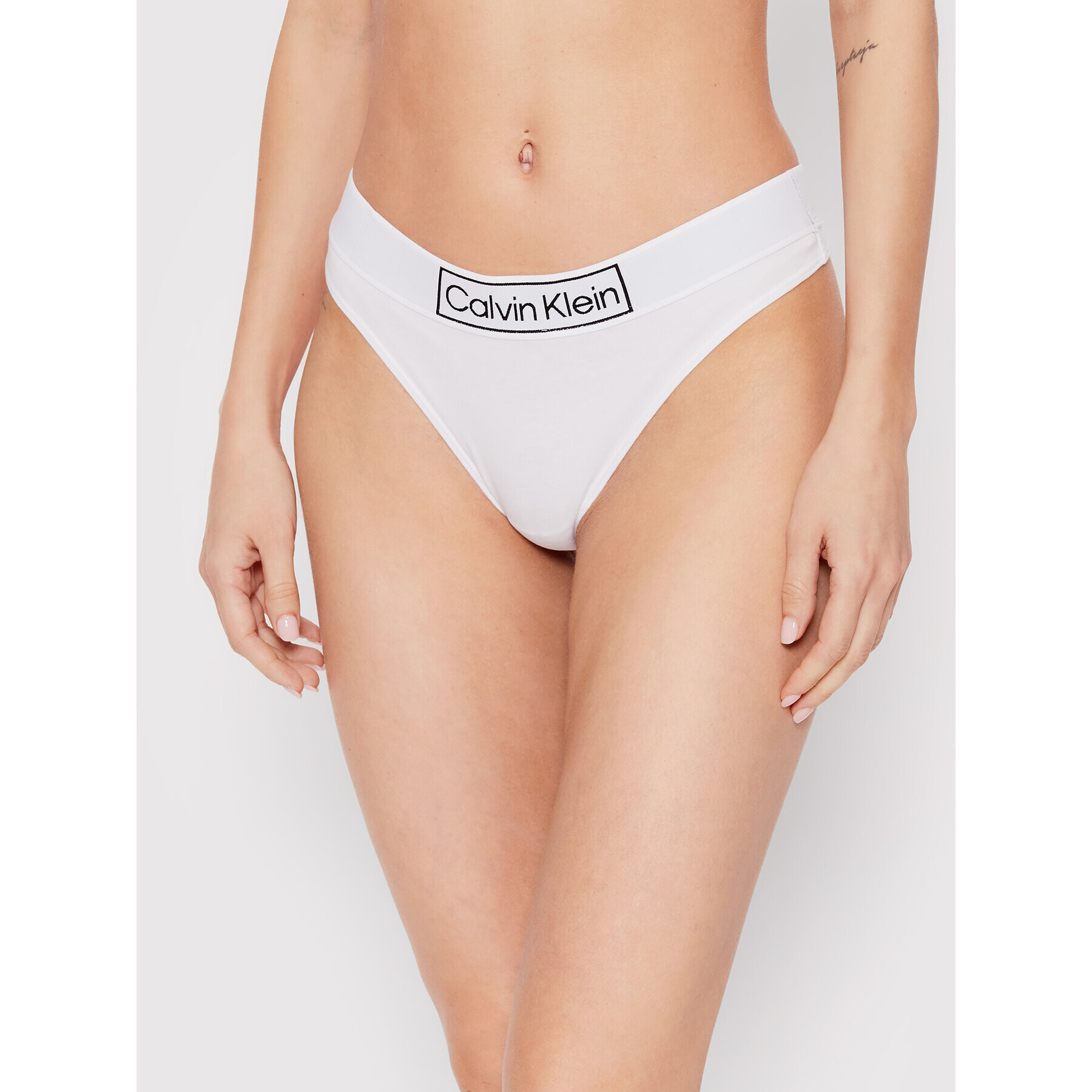 Calvin Klein Underwear Chilot tanga Thong 000QF6774E Alb - Pled.ro