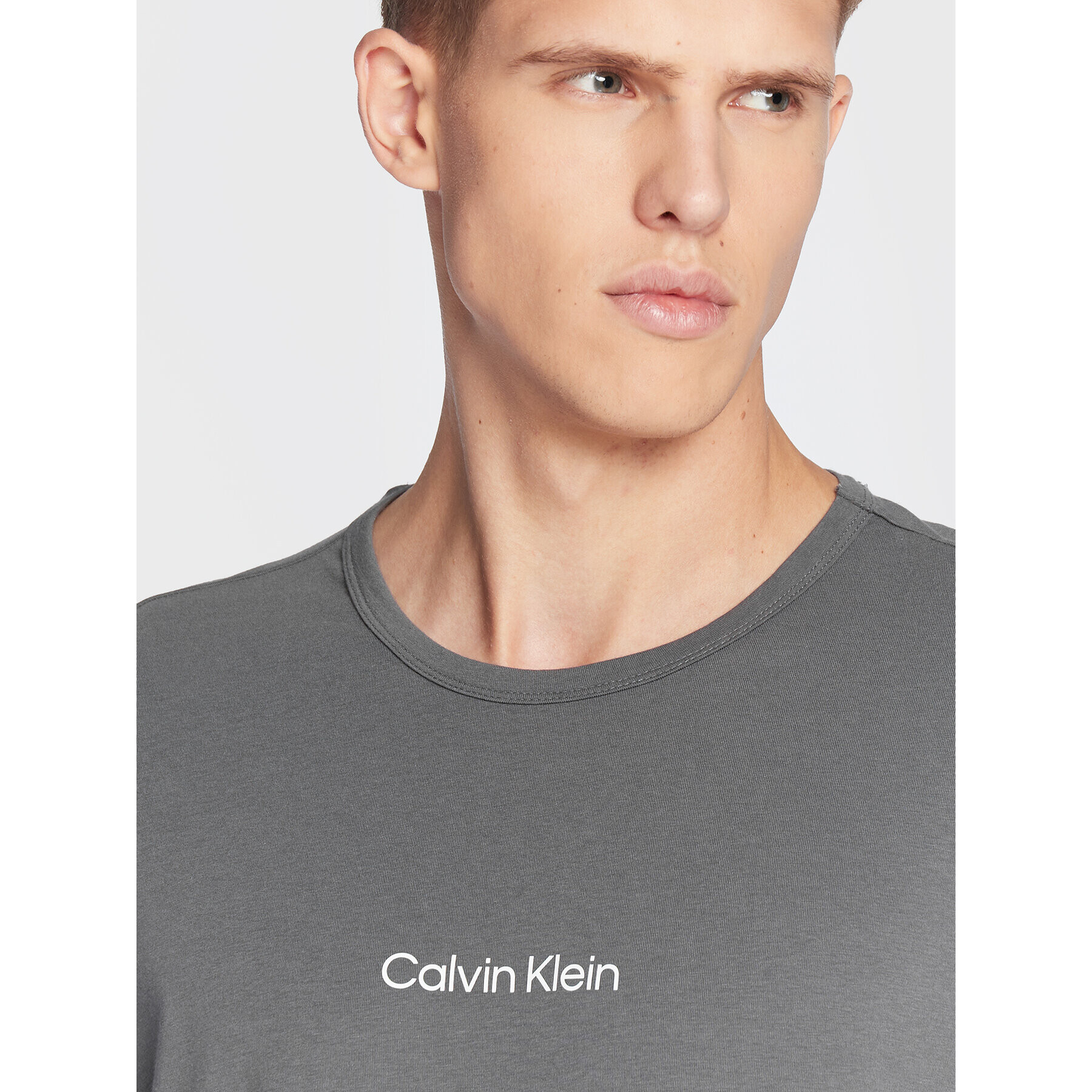 Calvin Klein Underwear Longsleeve Modern Structure 000NM2171E Gri Regular Fit - Pled.ro