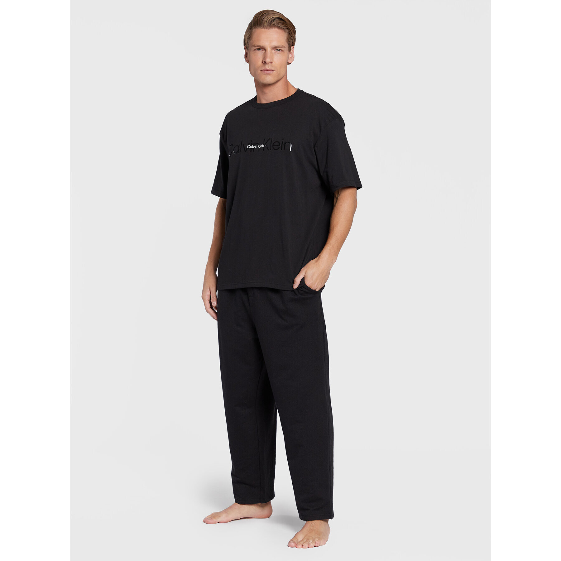 Calvin Klein Underwear Pantaloni pijama 000NM2386E Negru Regular Fit - Pled.ro