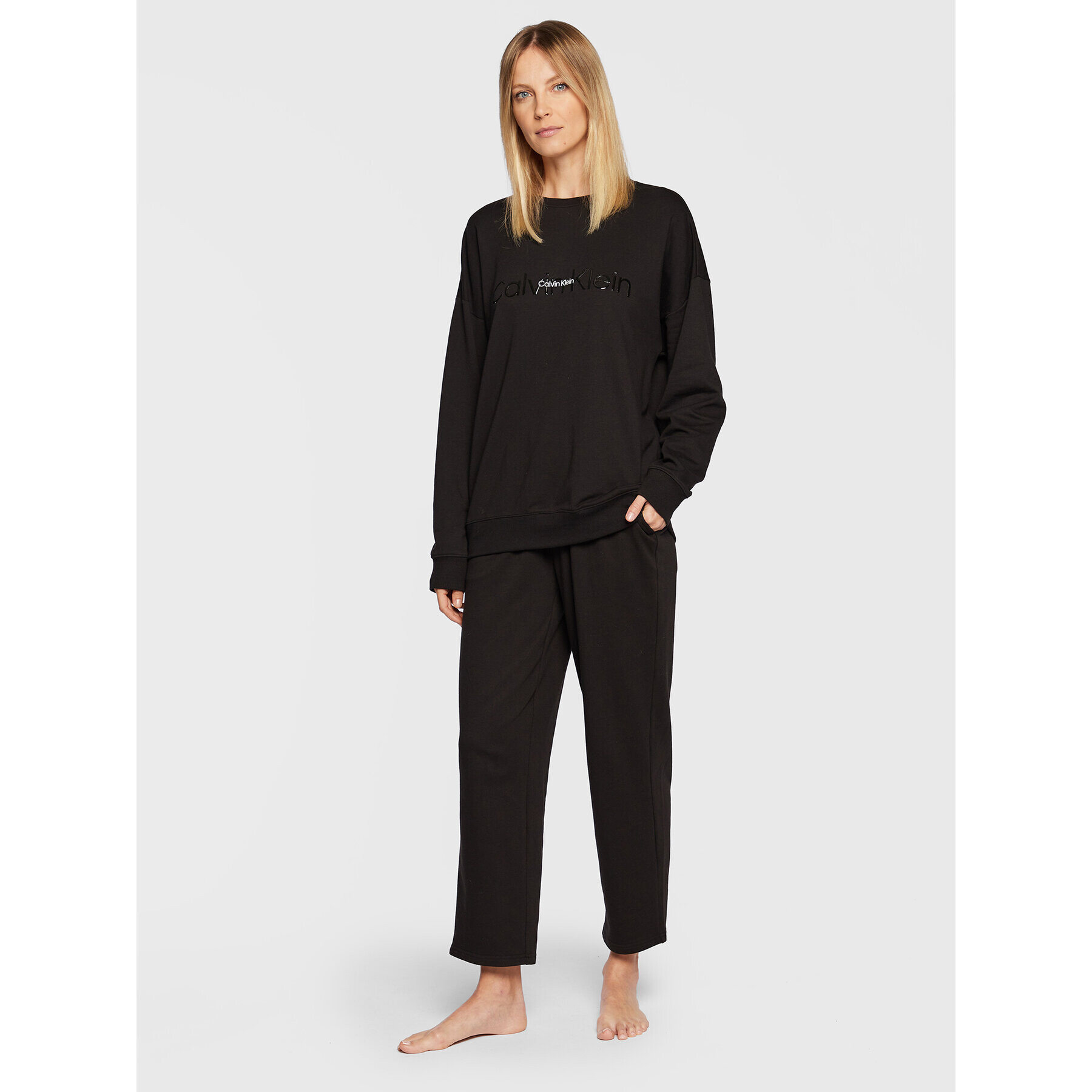 Calvin Klein Underwear Pantaloni pijama 000QS6922E Negru Regular Fit - Pled.ro