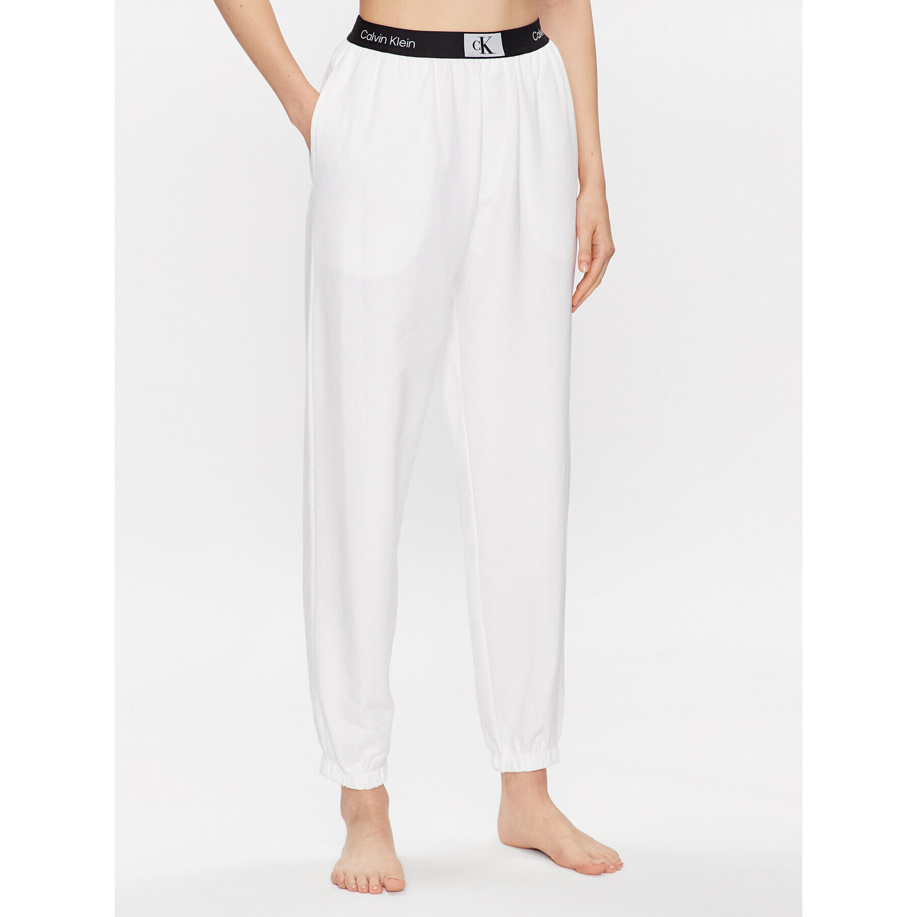 Calvin Klein Underwear Pantaloni pijama 000QS6943E Alb Regular Fit - Pled.ro