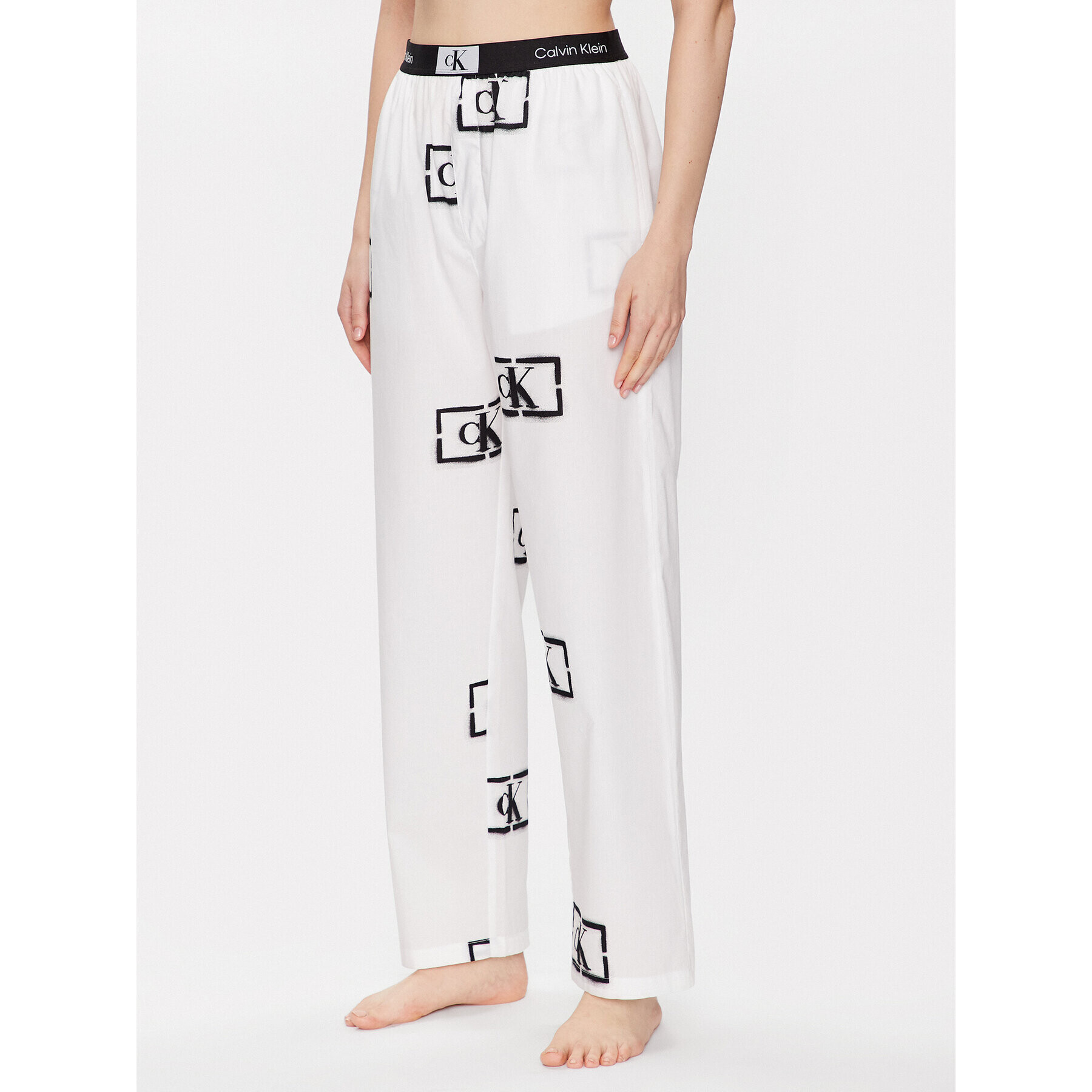 Calvin Klein Underwear Pantaloni pijama 000QS6973E Alb Regular Fit - Pled.ro