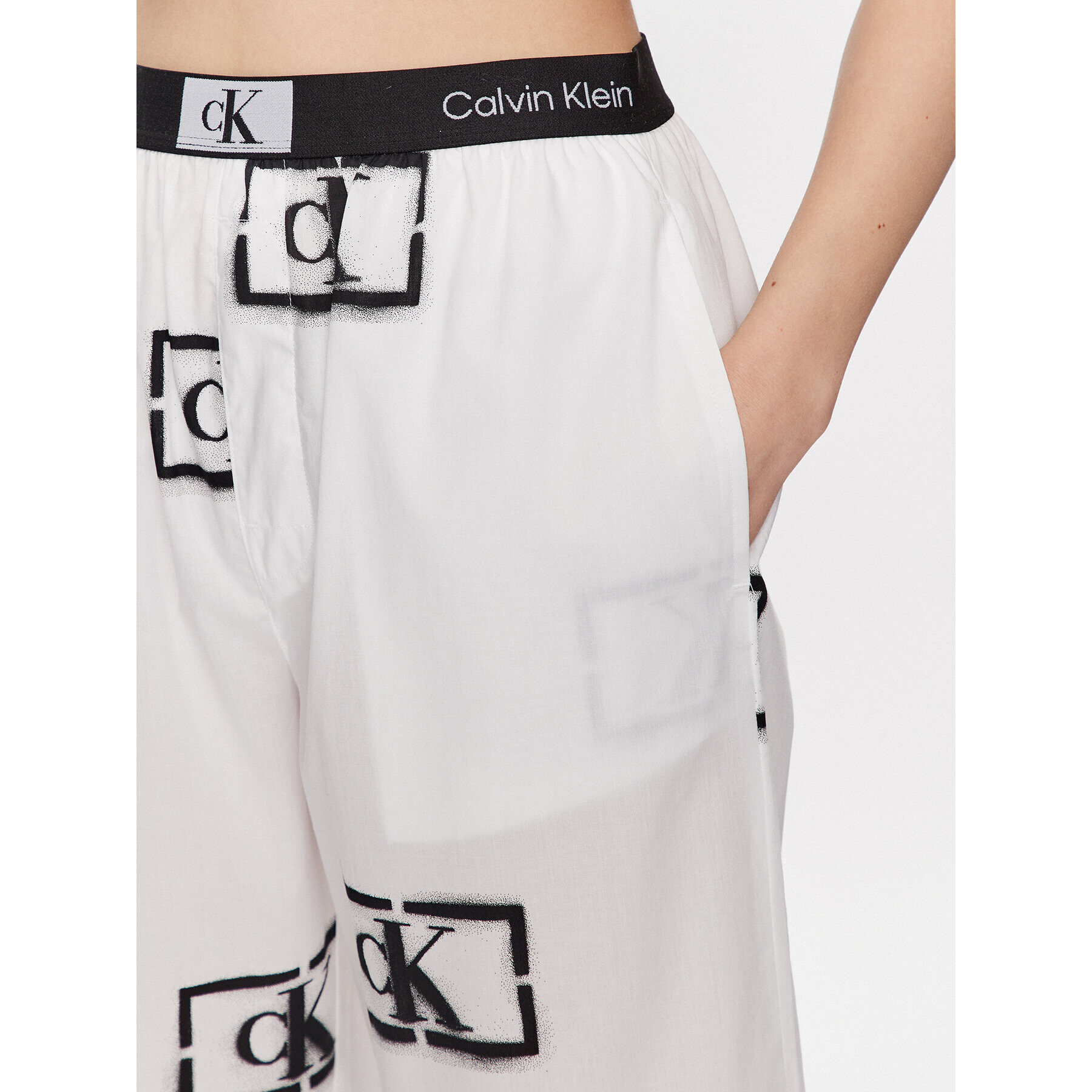 Calvin Klein Underwear Pantaloni pijama 000QS6973E Alb Regular Fit - Pled.ro