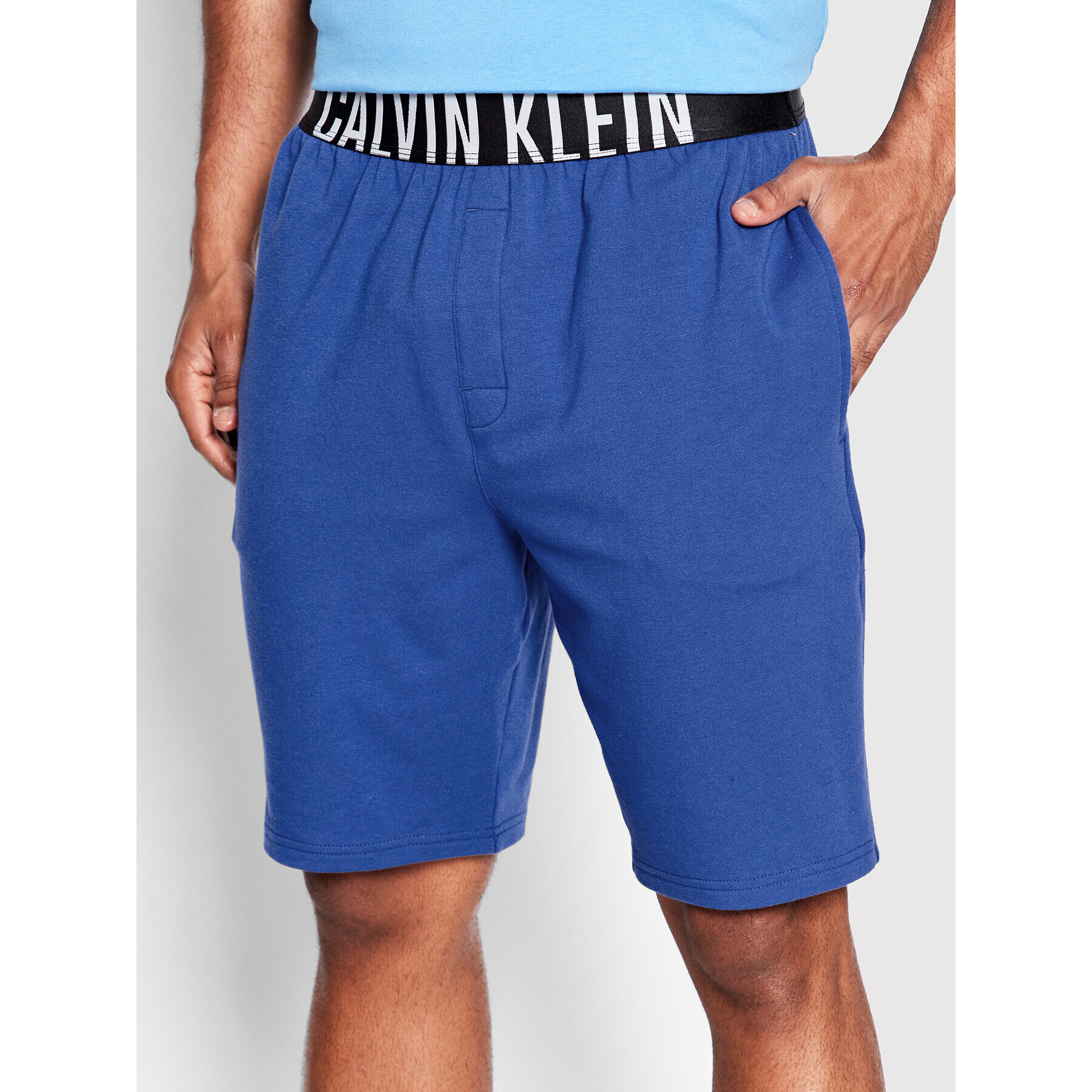 Calvin Klein Underwear Pantaloni scurți pijama 000NM1962E Albastru Regular Fit - Pled.ro