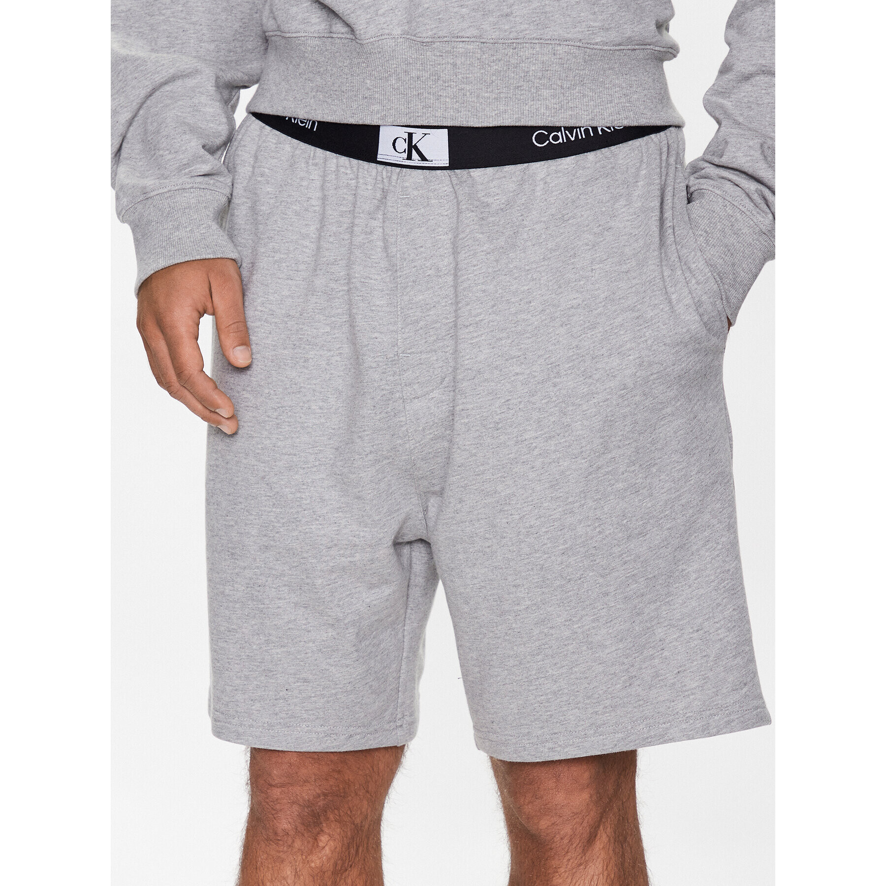 Calvin Klein Underwear Pantaloni scurți pijama 000NM2417E Gri Regular Fit - Pled.ro