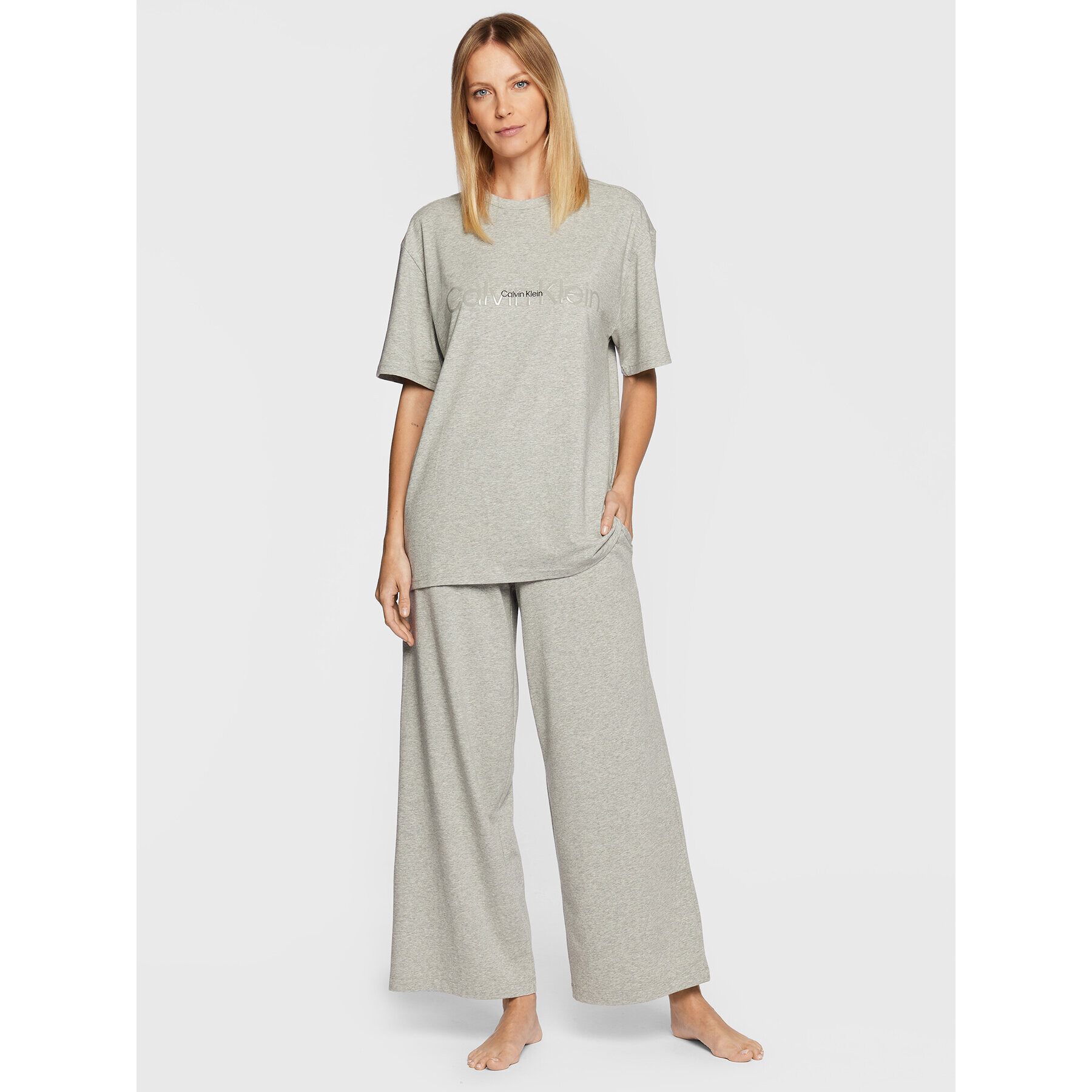 Calvin Klein Underwear Pijama 000QS6899E Gri Regular Fit - Pled.ro