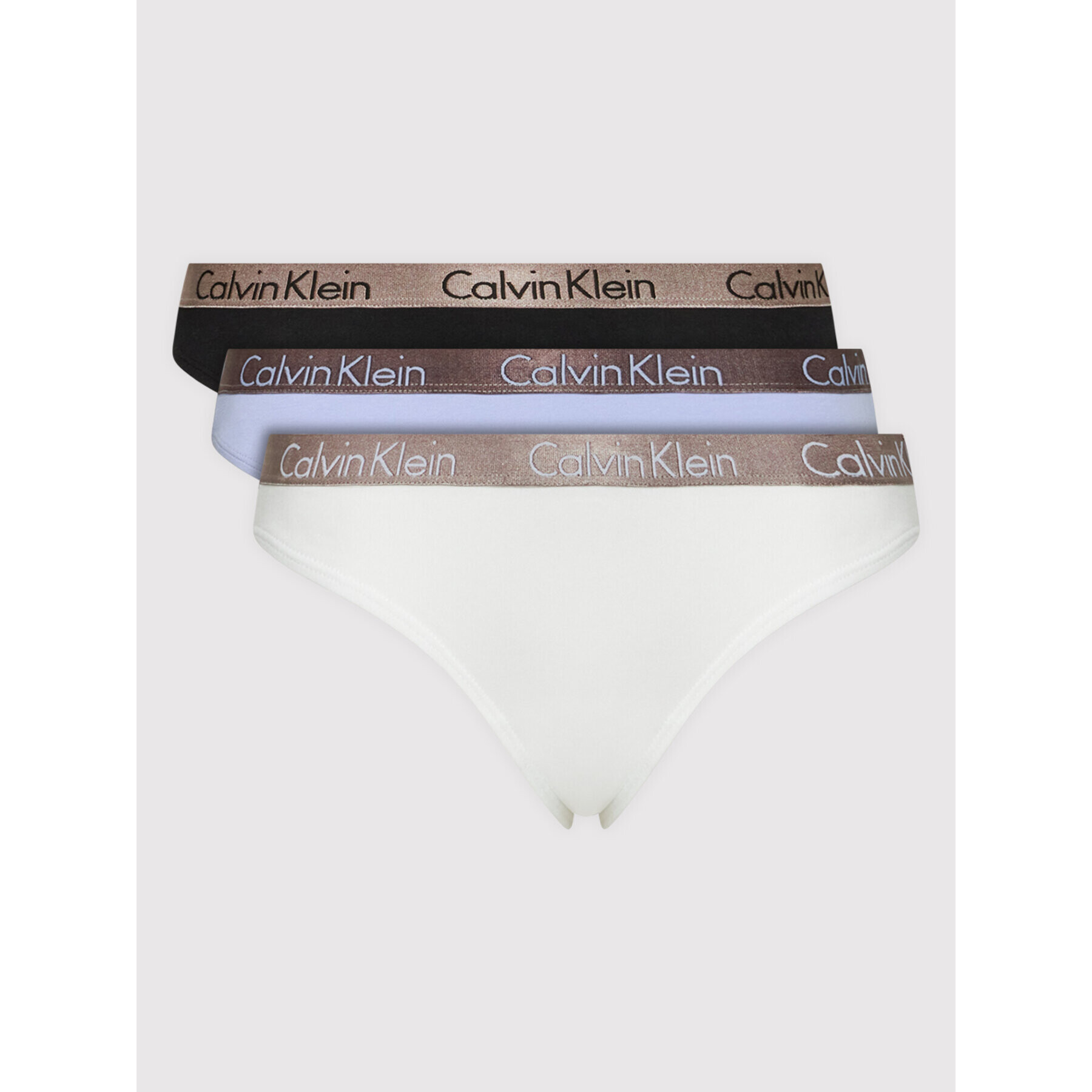 Calvin Klein Underwear Set 3 perechi de chiloți de damă clasici 000QD3561E Colorat - Pled.ro