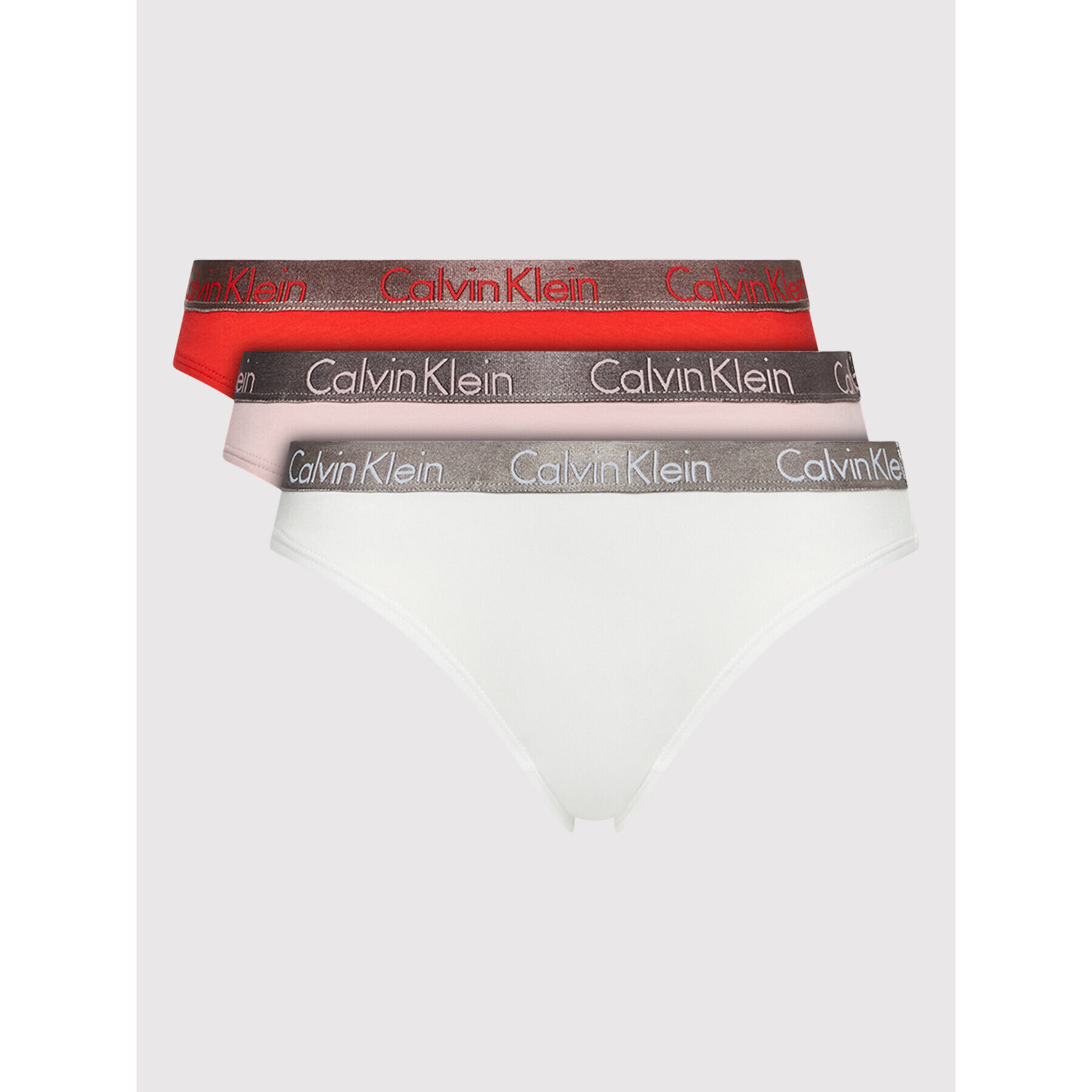 Calvin Klein Underwear Set 3 perechi de chiloți de damă clasici 000QD3561E Colorat - Pled.ro