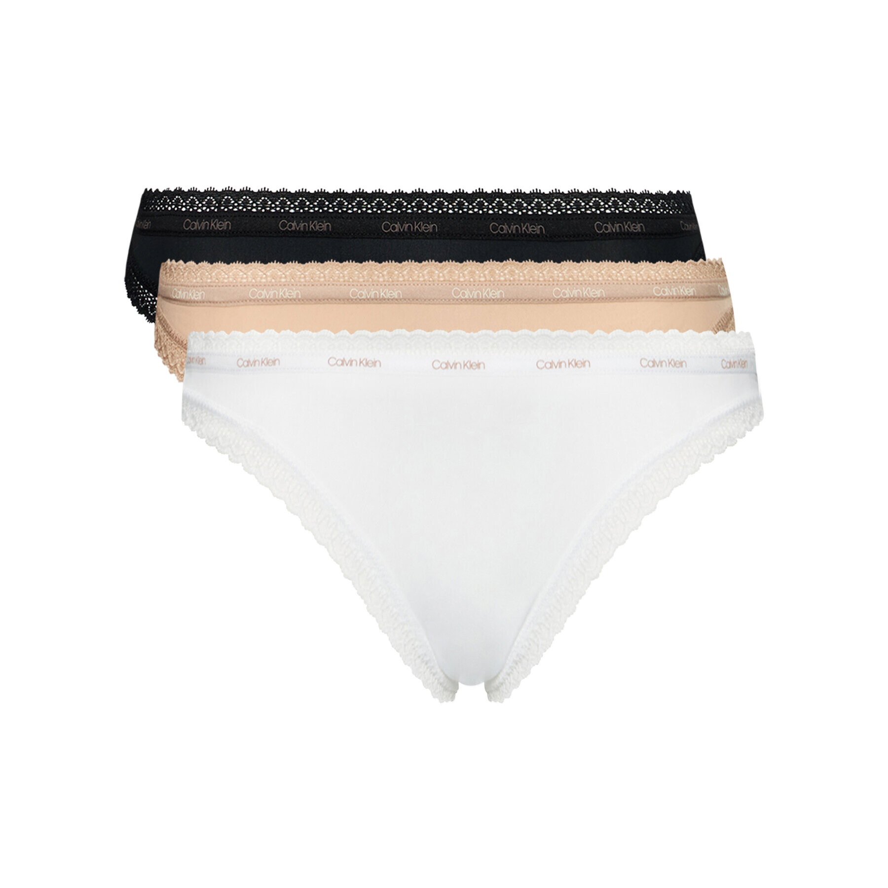 Calvin Klein Underwear Set 3 perechi de chiloți de damă clasici 000QD3804E Colorat - Pled.ro