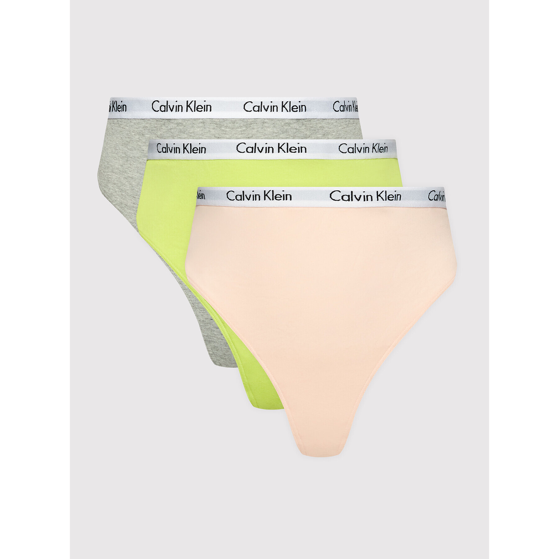 Calvin Klein Underwear Set 3 perechi de chiloți de damă clasici 000QD3801E Colorat - Pled.ro