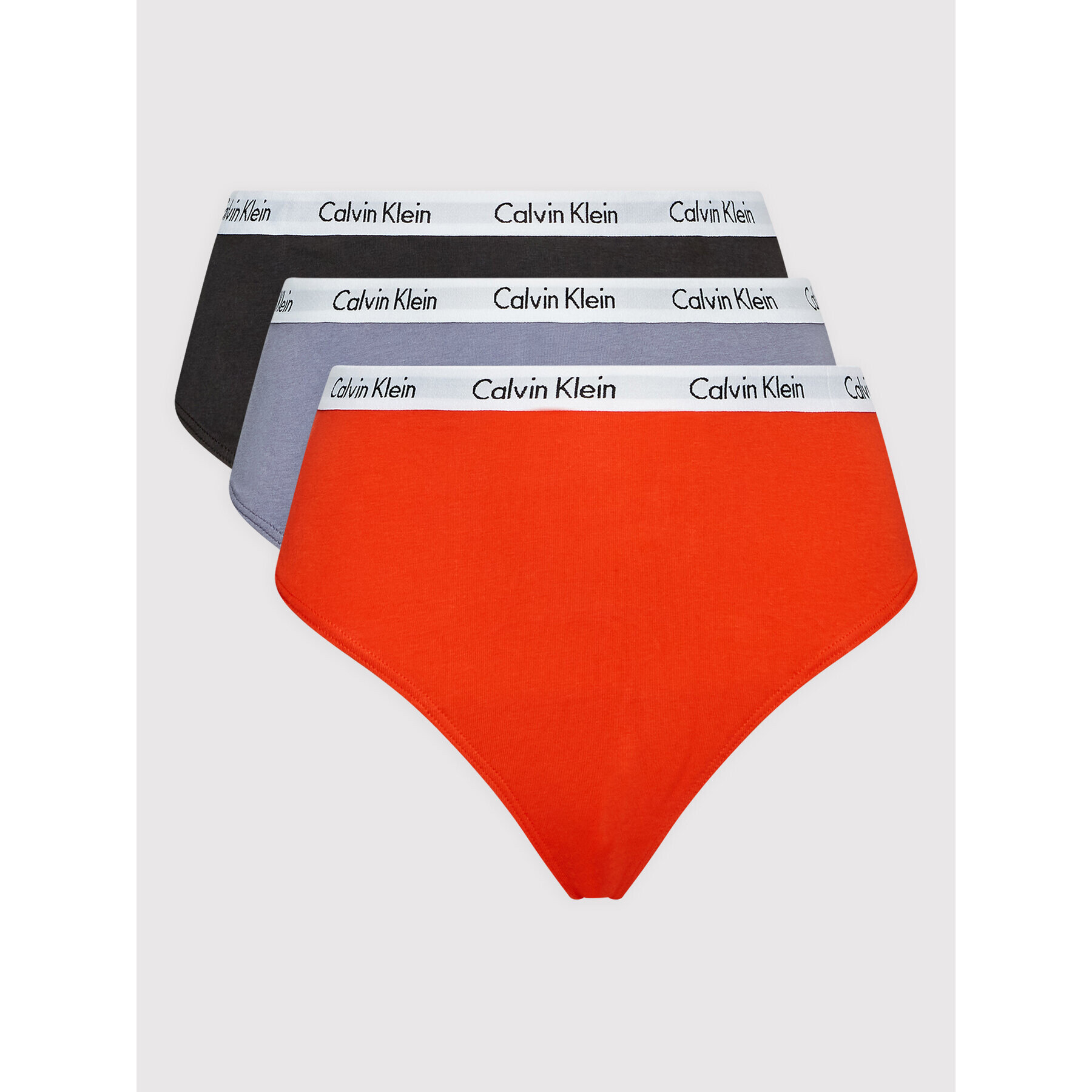 Calvin Klein Underwear Set 3 perechi de chiloți de damă clasici 000QD3801E Colorat - Pled.ro