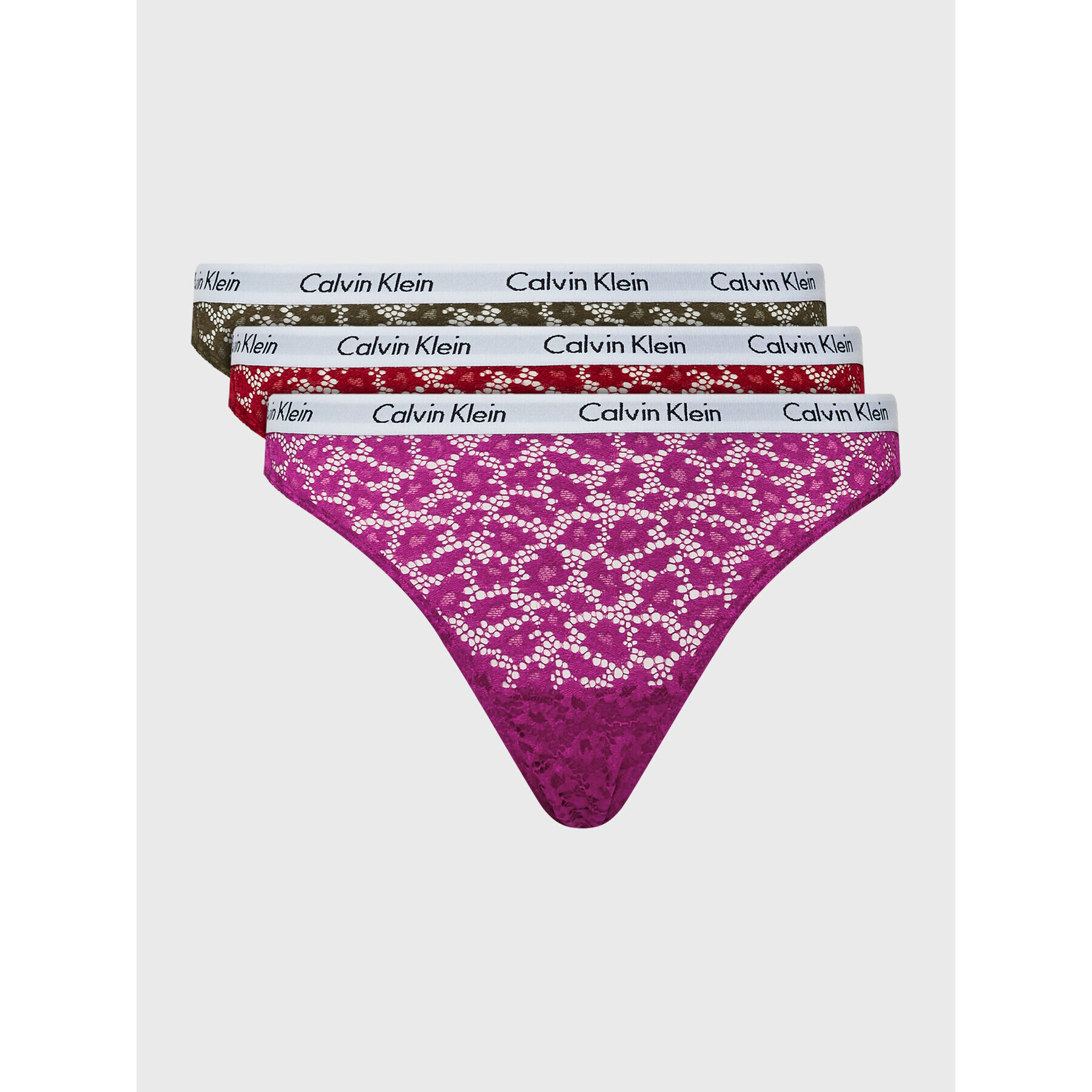 Calvin Klein Underwear Set 3 perechi de chiloți brazilieni 000QD3925E Colorat - Pled.ro