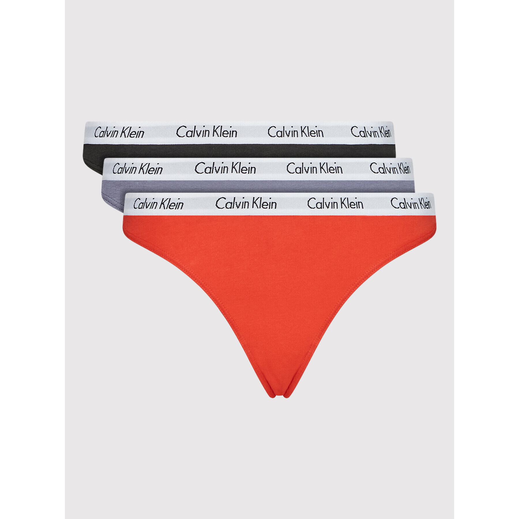 Calvin Klein Underwear Set 3 perechi de chiloți de damă clasici 000QD3588E Colorat - Pled.ro