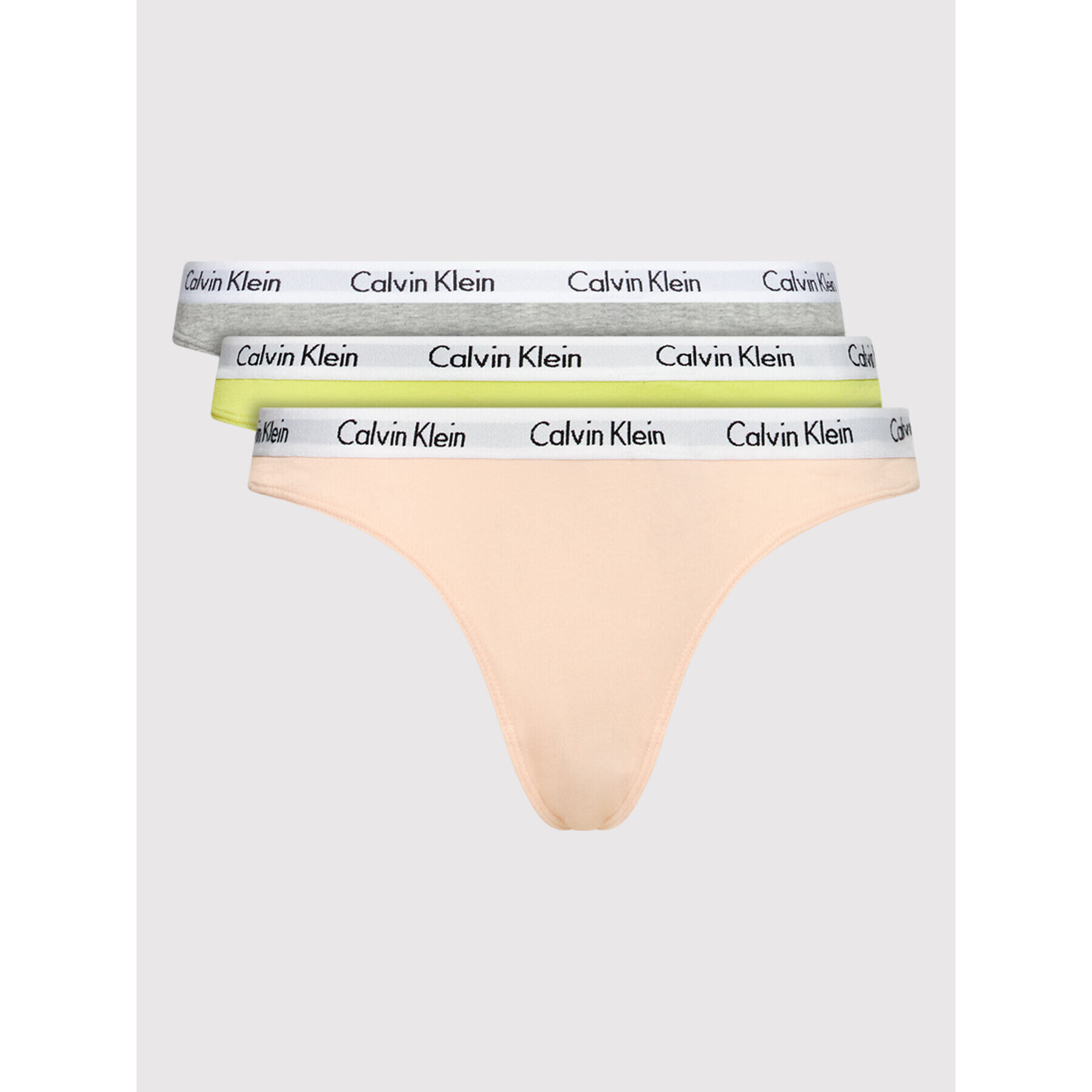 Calvin Klein Underwear Set 3 perechi de chiloți tanga 000QD3587E Colorat - Pled.ro