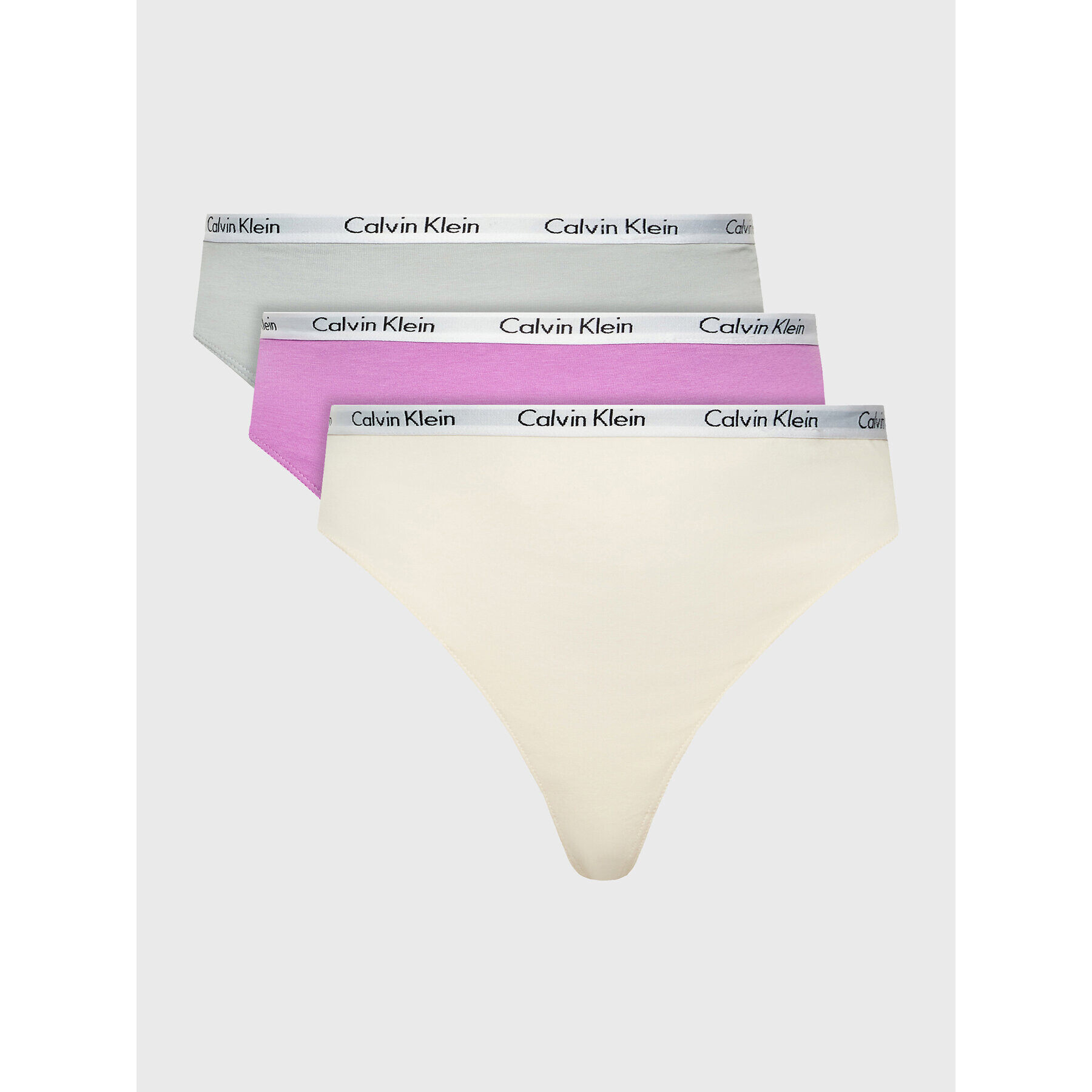 Calvin Klein Underwear Set 3 perechi de chiloți tanga 000QD3800E Colorat - Pled.ro