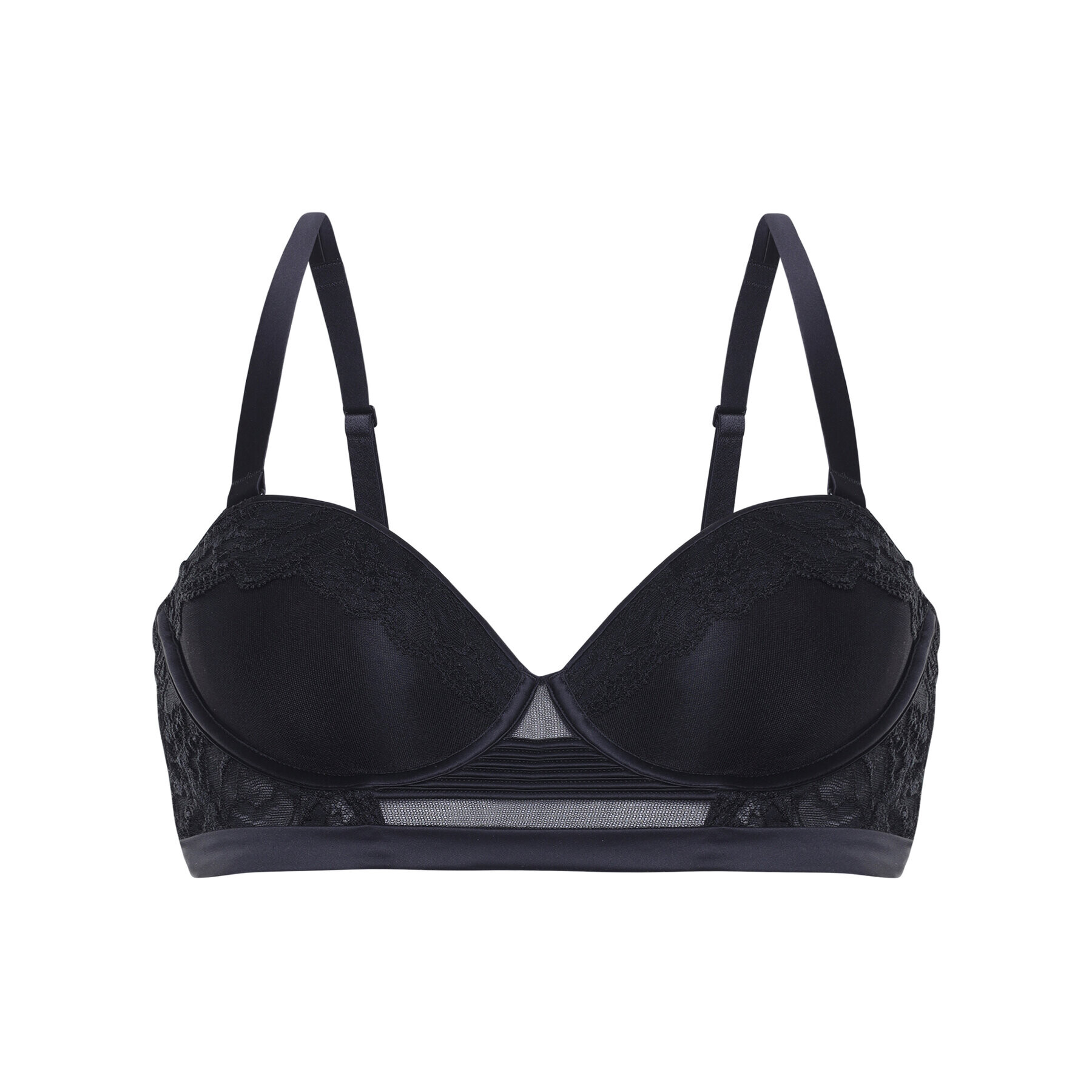 Calvin Klein Underwear Sutien Bardot 000QF5899E Negru - Pled.ro