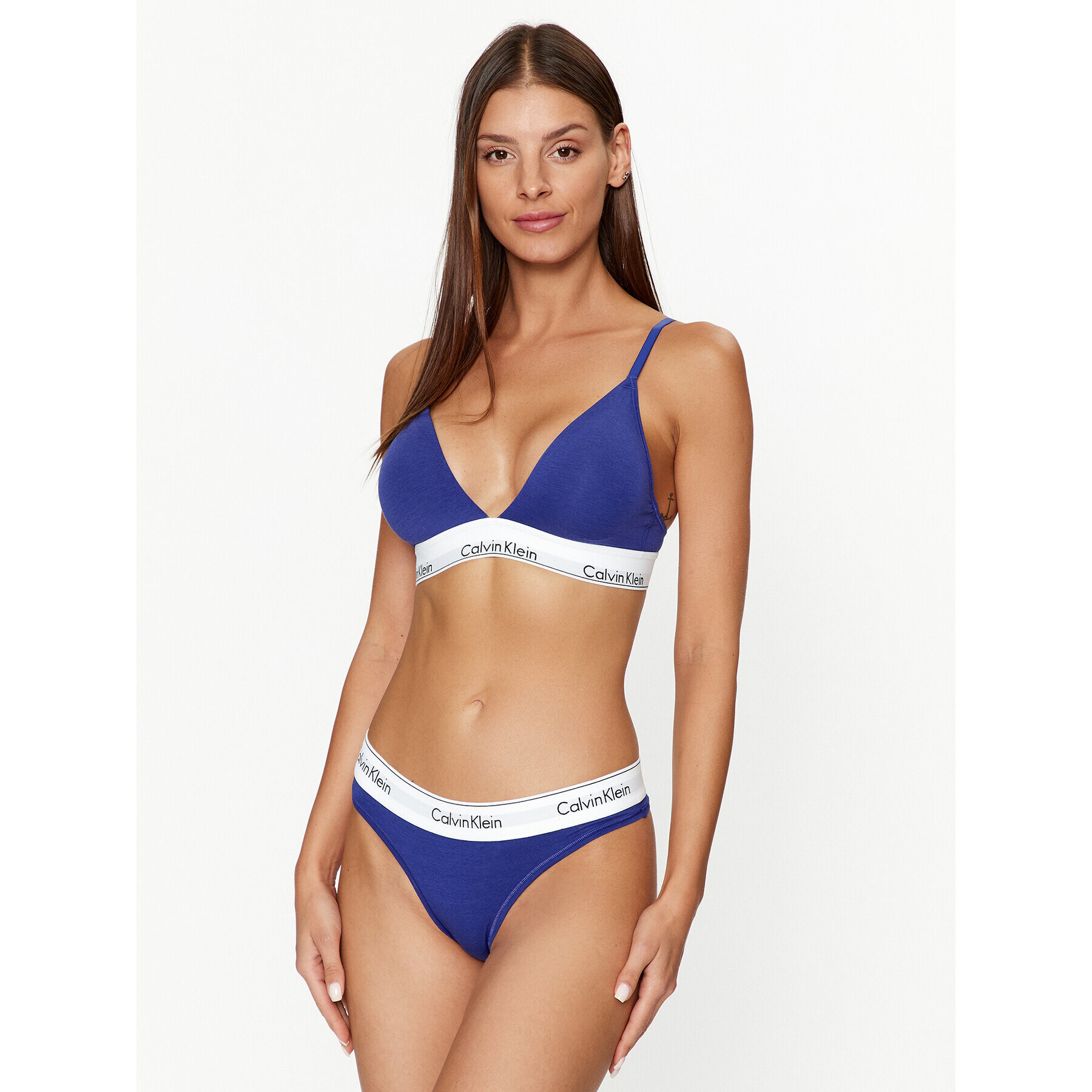 Calvin Klein Underwear Sutien Bralette 000QF5650E Albastru - Pled.ro