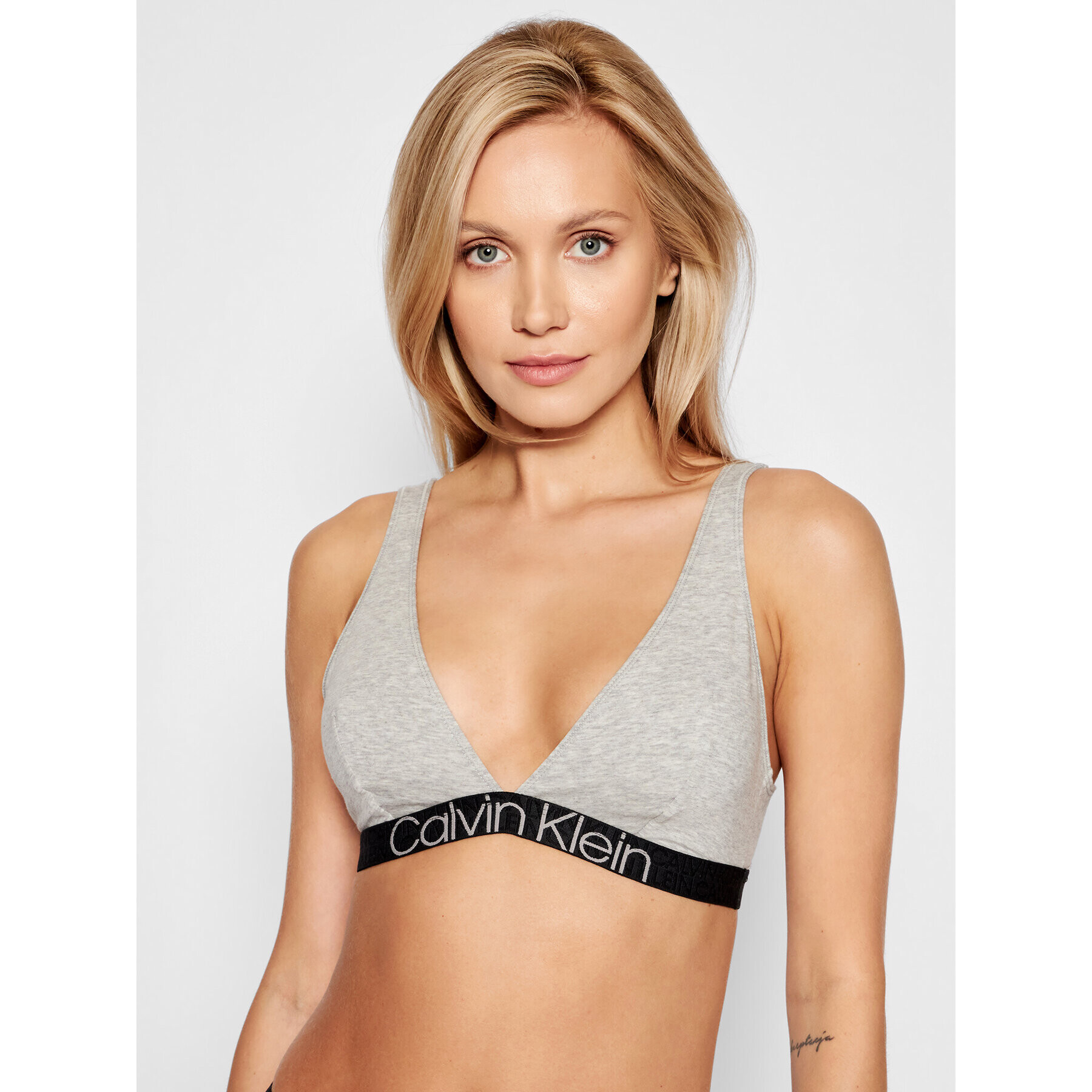 Calvin Klein Underwear Sutien Bralette 000QF6577E Gri - Pled.ro