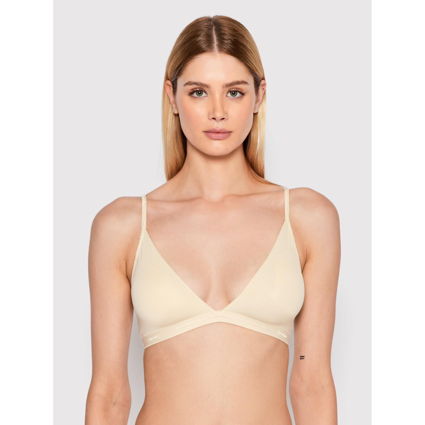 Calvin Klein Underwear Sutien Bralette 000QF6758E Bej - Pled.ro