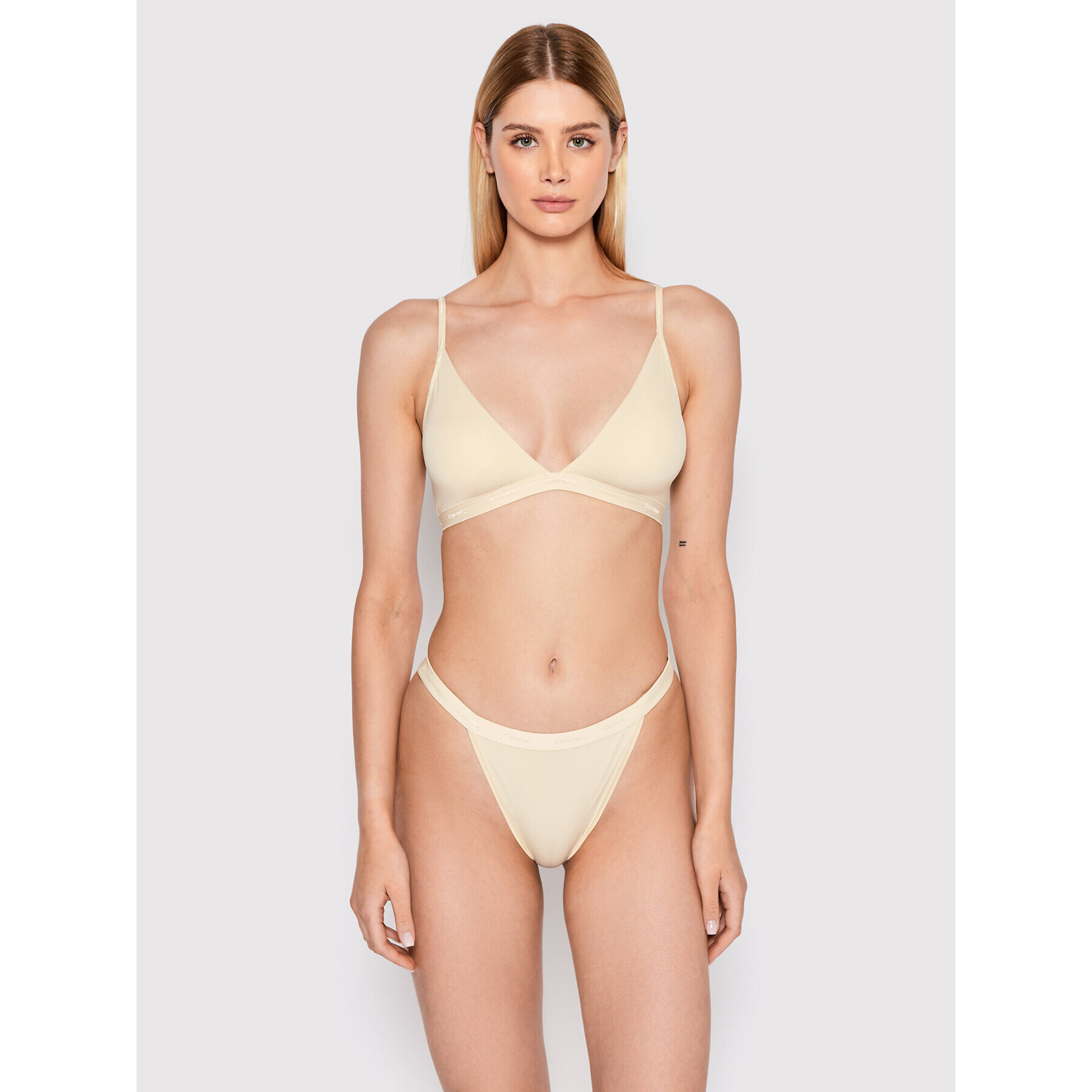 Calvin Klein Underwear Sutien Bralette 000QF6758E Bej - Pled.ro