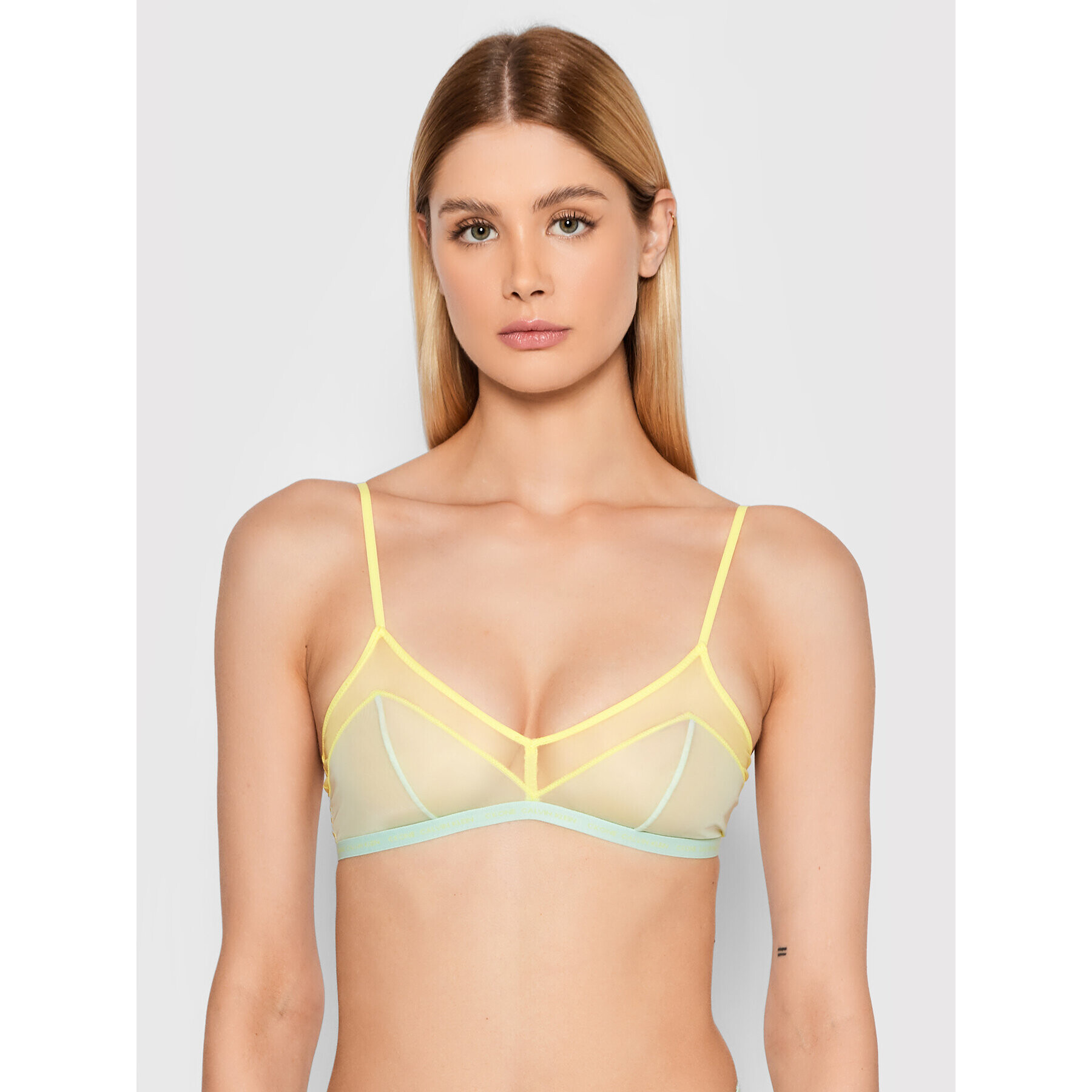 Calvin Klein Underwear Sutien Bralette 000QF6779E Galben - Pled.ro