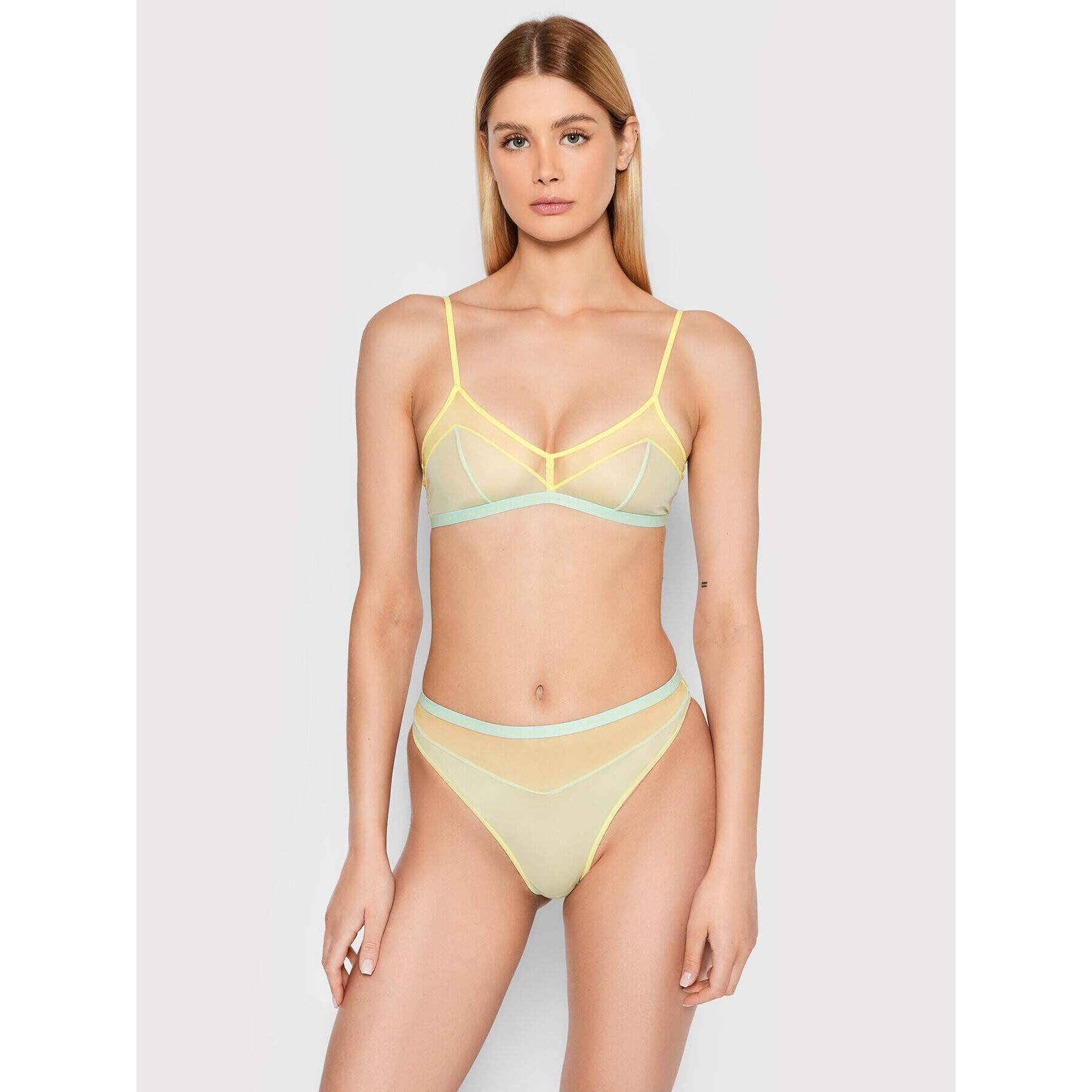 Calvin Klein Underwear Sutien Bralette 000QF6779E Galben - Pled.ro