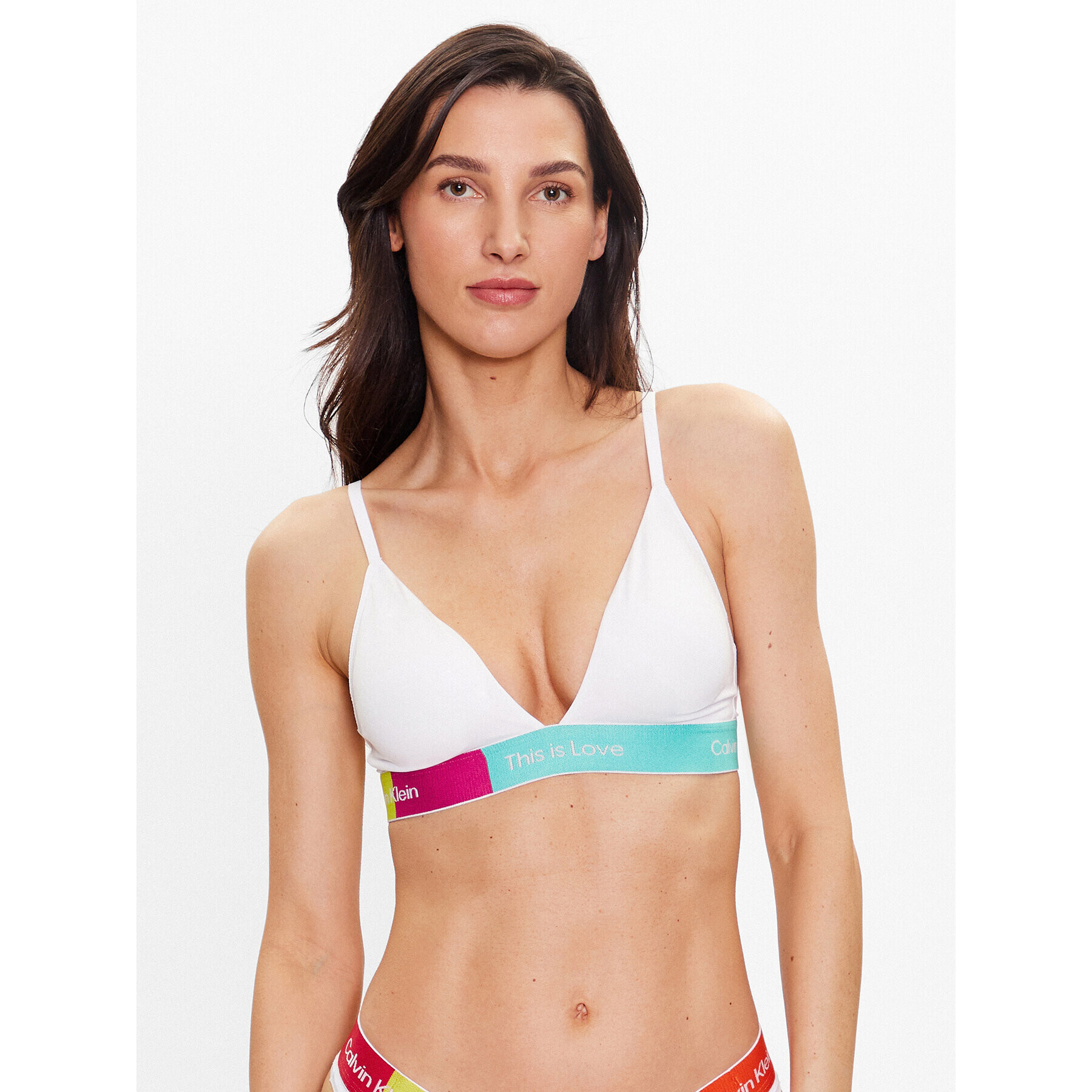 Calvin Klein Underwear Sutien Bralette 000QF7254E Alb - Pled.ro