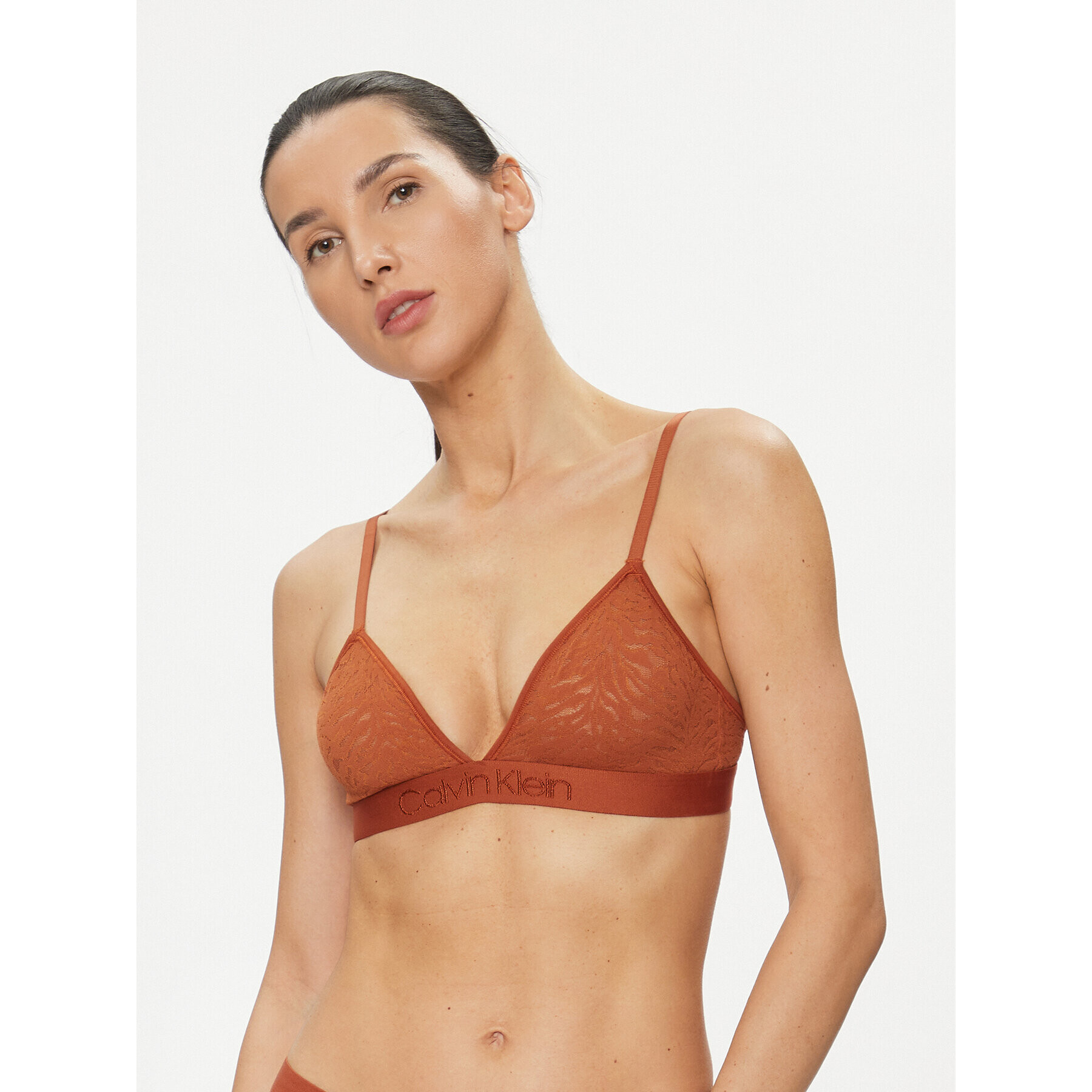 Calvin Klein Underwear Sutien Bralette 000QF7491E Portocaliu - Pled.ro